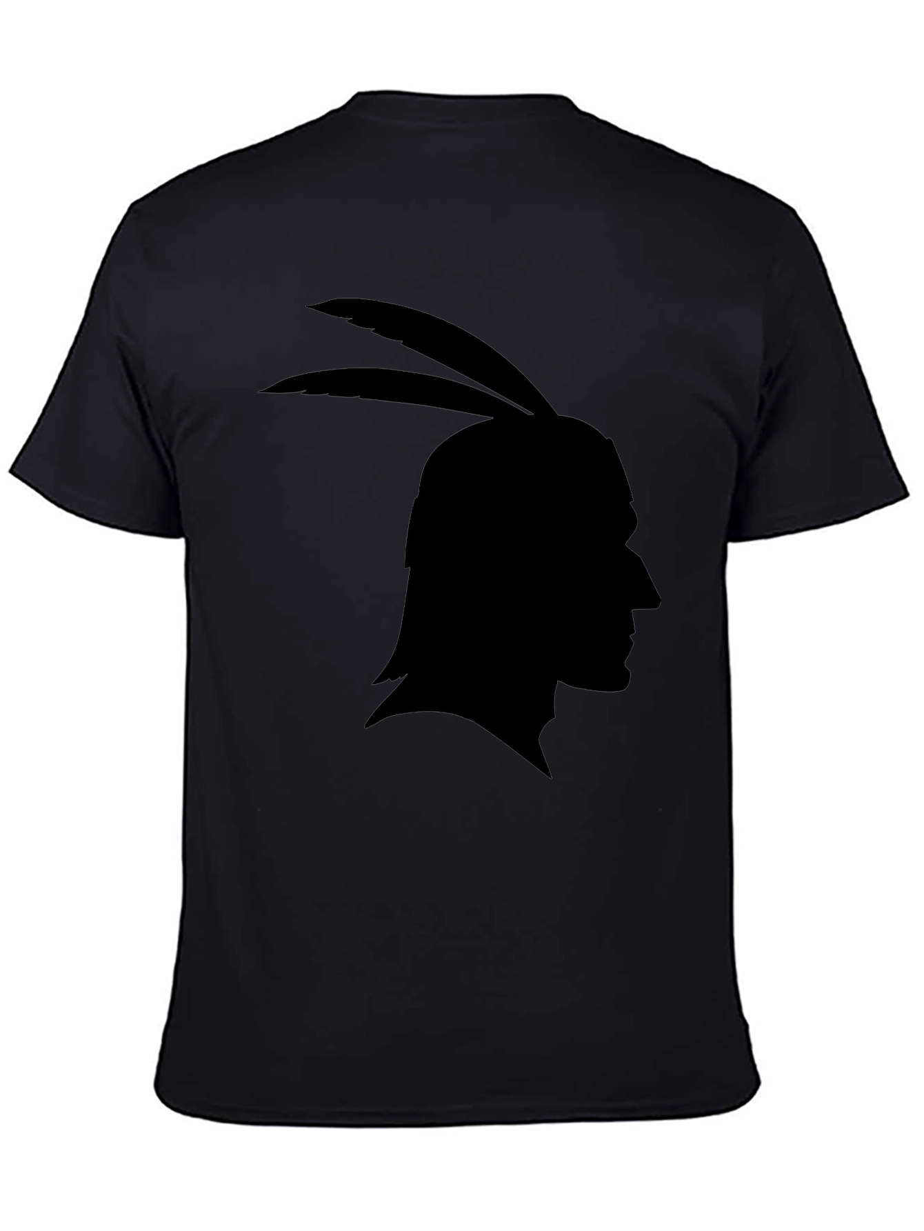 Native American Silhouette Black T-Shirt