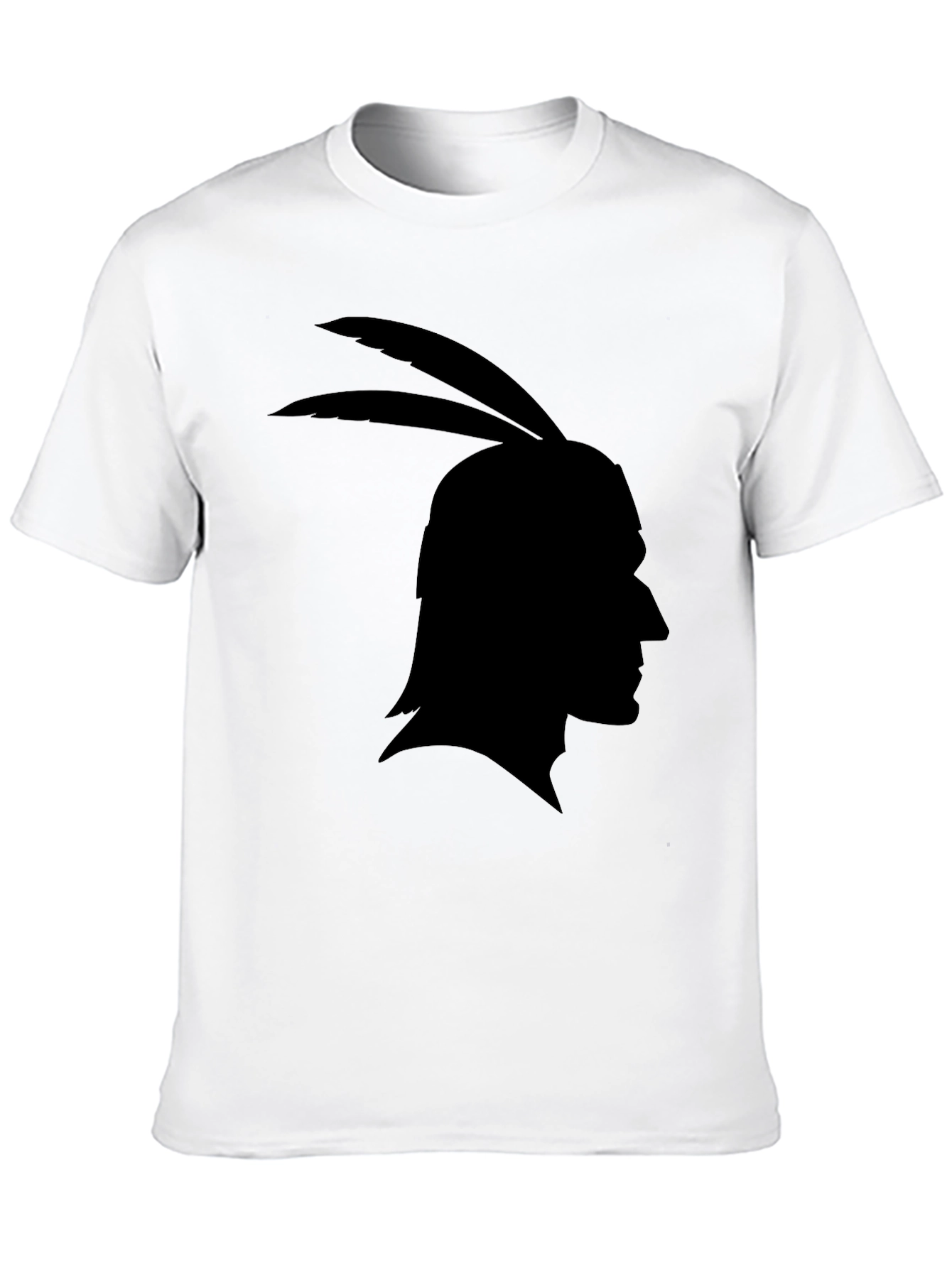 Native American Silhouette Black T-Shirt