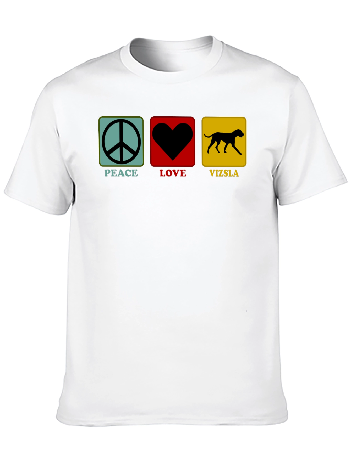 Peace Love Vizsla T-Shirt Dog Lover Tee
