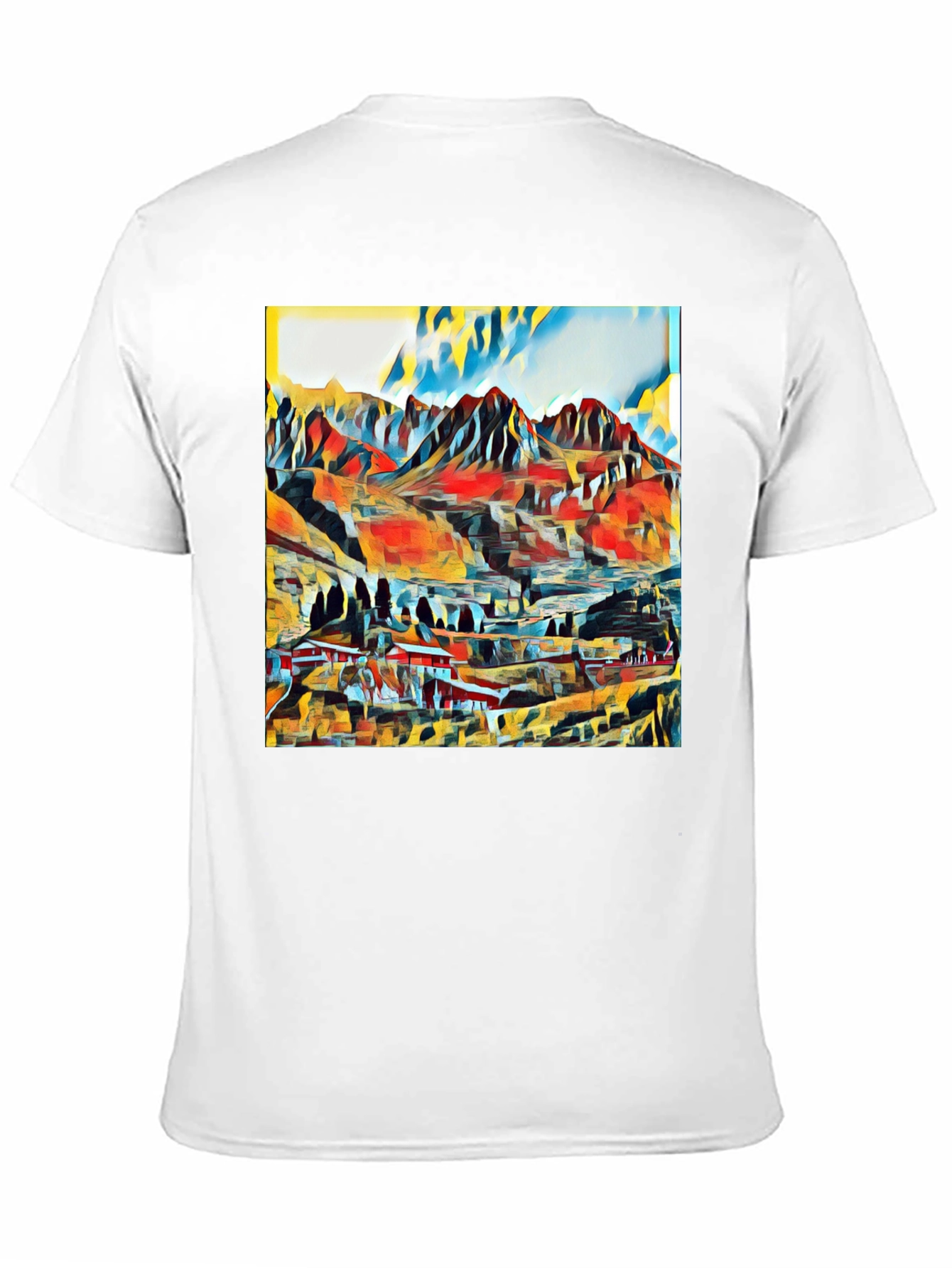 Abstract Mountain Graphic T-Shirt