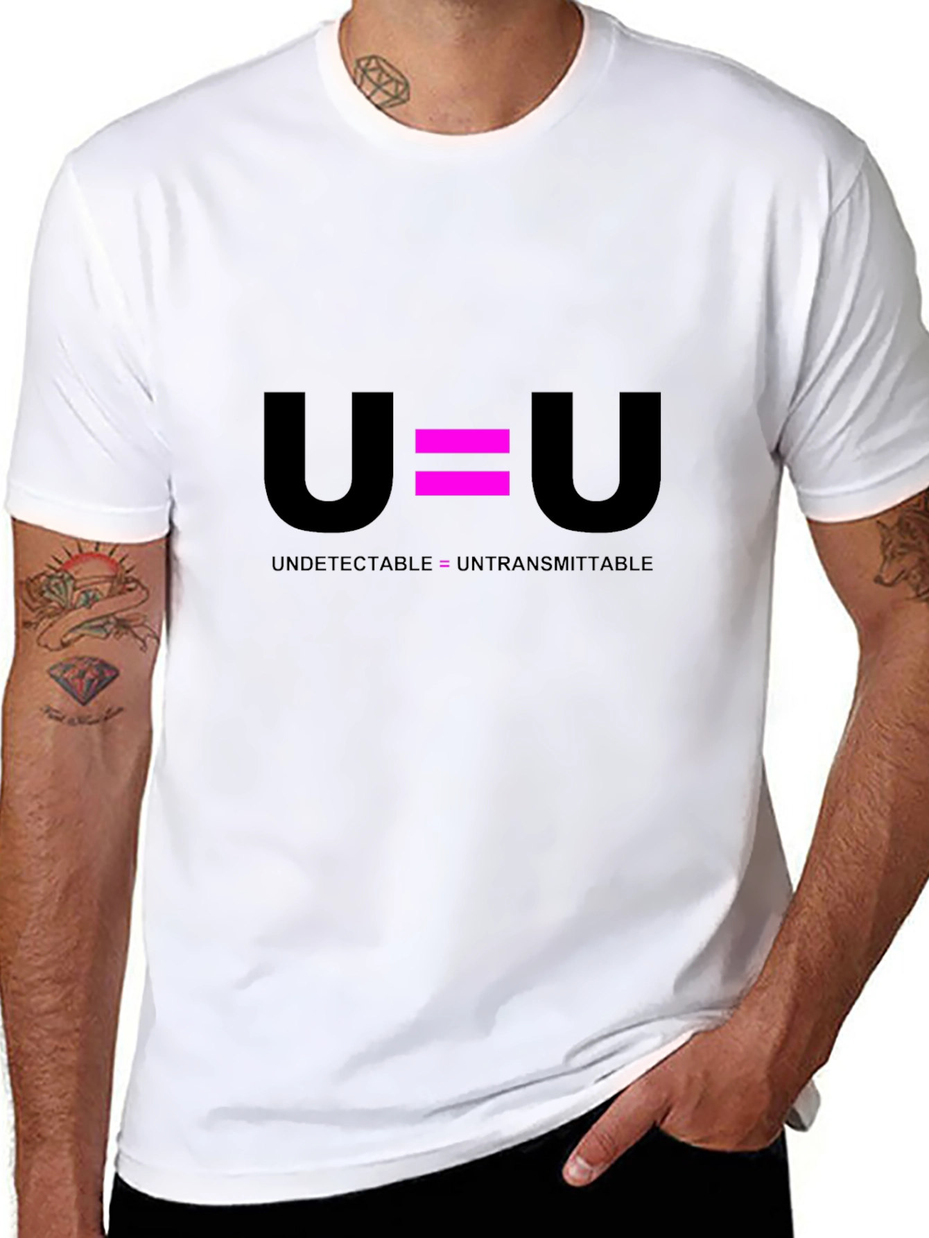 U=U Undetectable Untransmittable Black T-Shirt