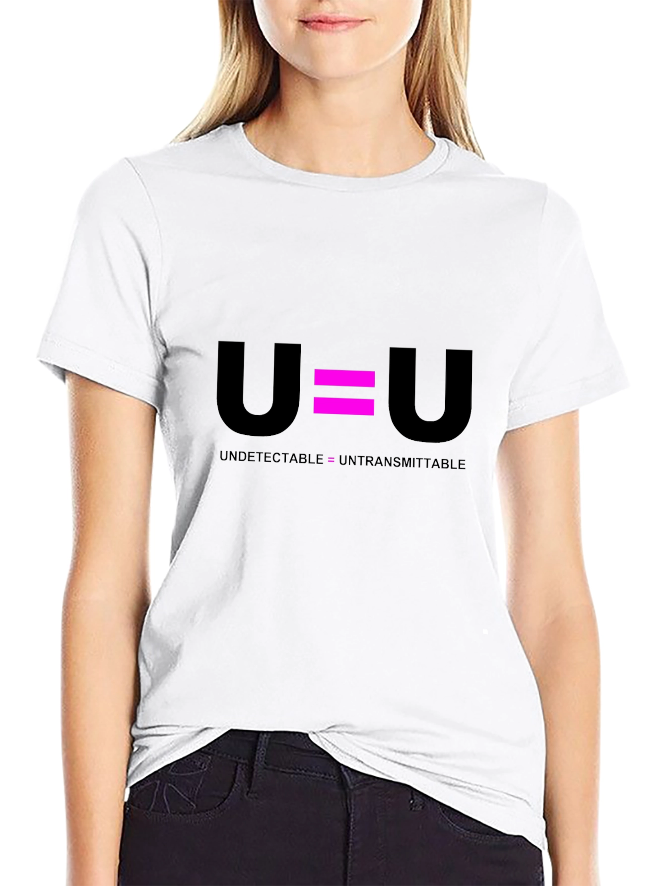 U=U Undetectable Untransmittable Black T-Shirt