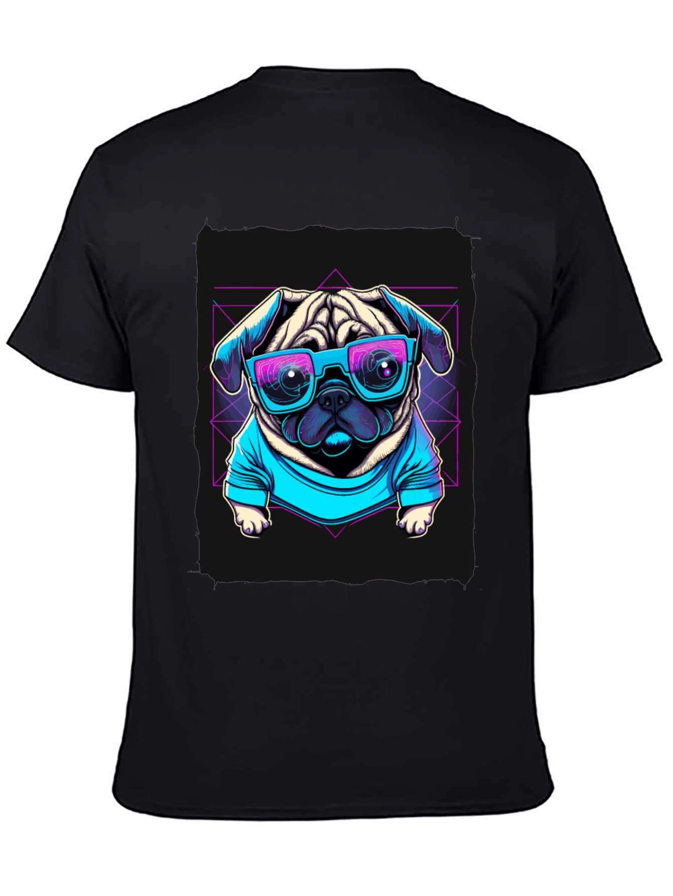 Cool Pug Graphic Tee - Retro Style