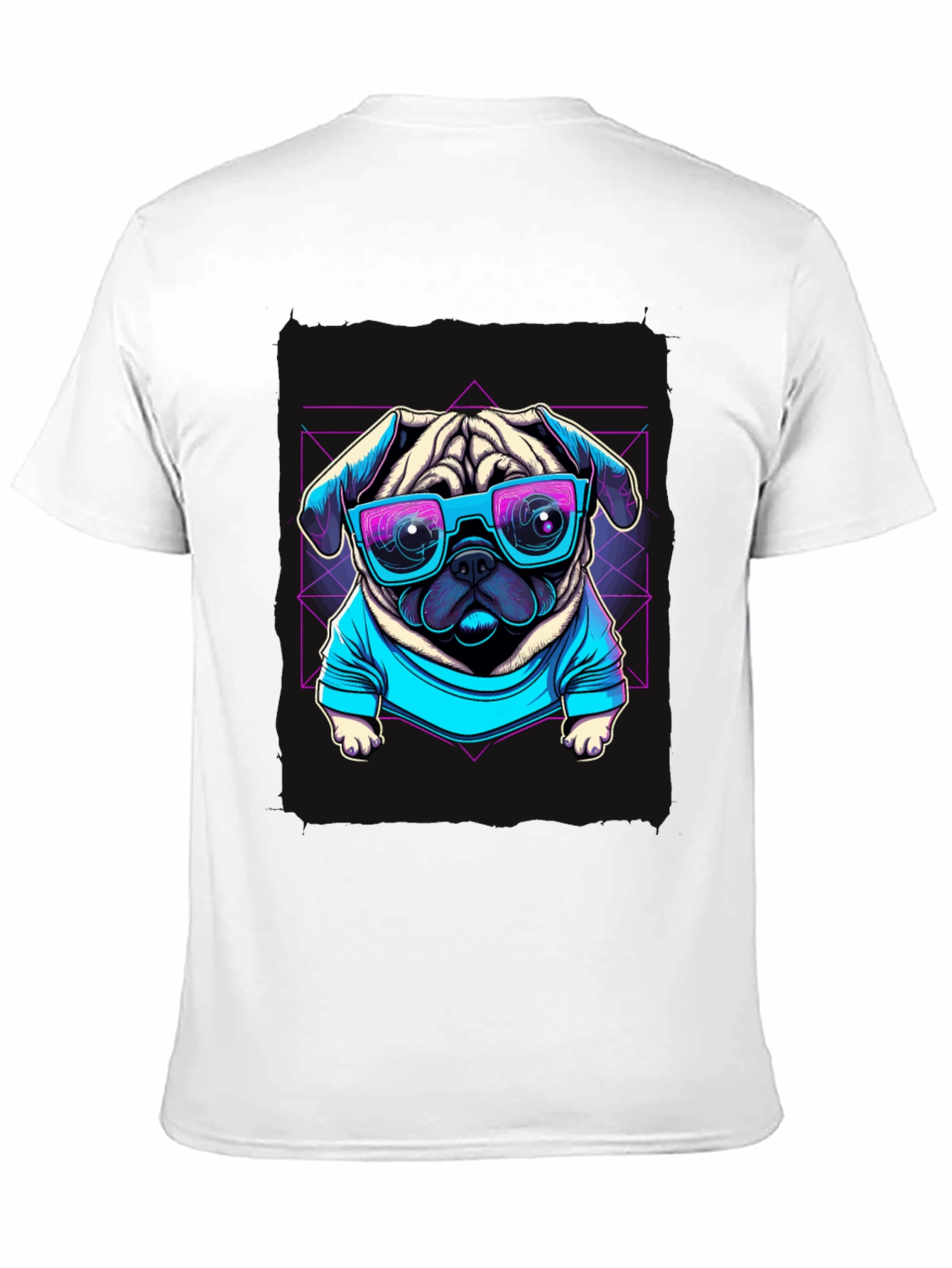 Cool Pug Graphic Tee - Retro Style