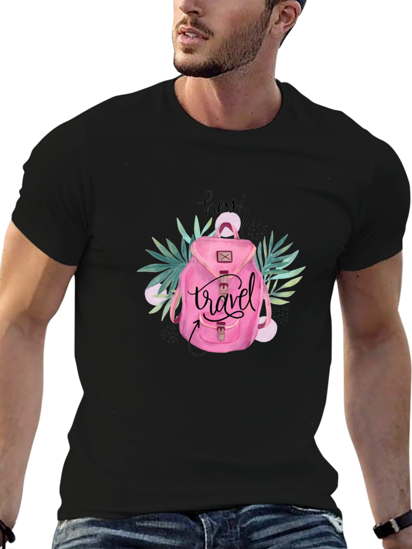 Travel Backpack Graphic T-Shirt