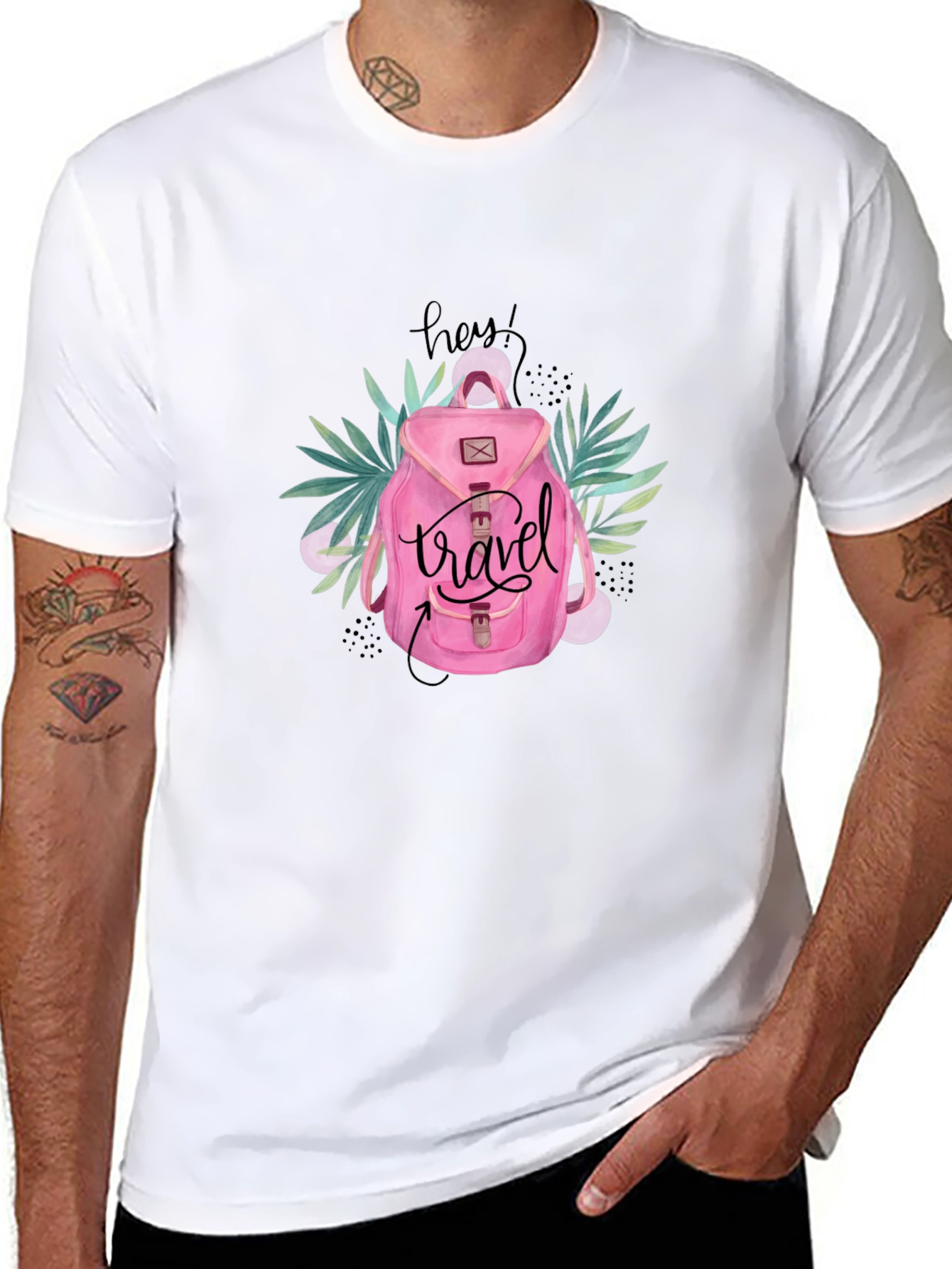 Travel Backpack Graphic T-Shirt
