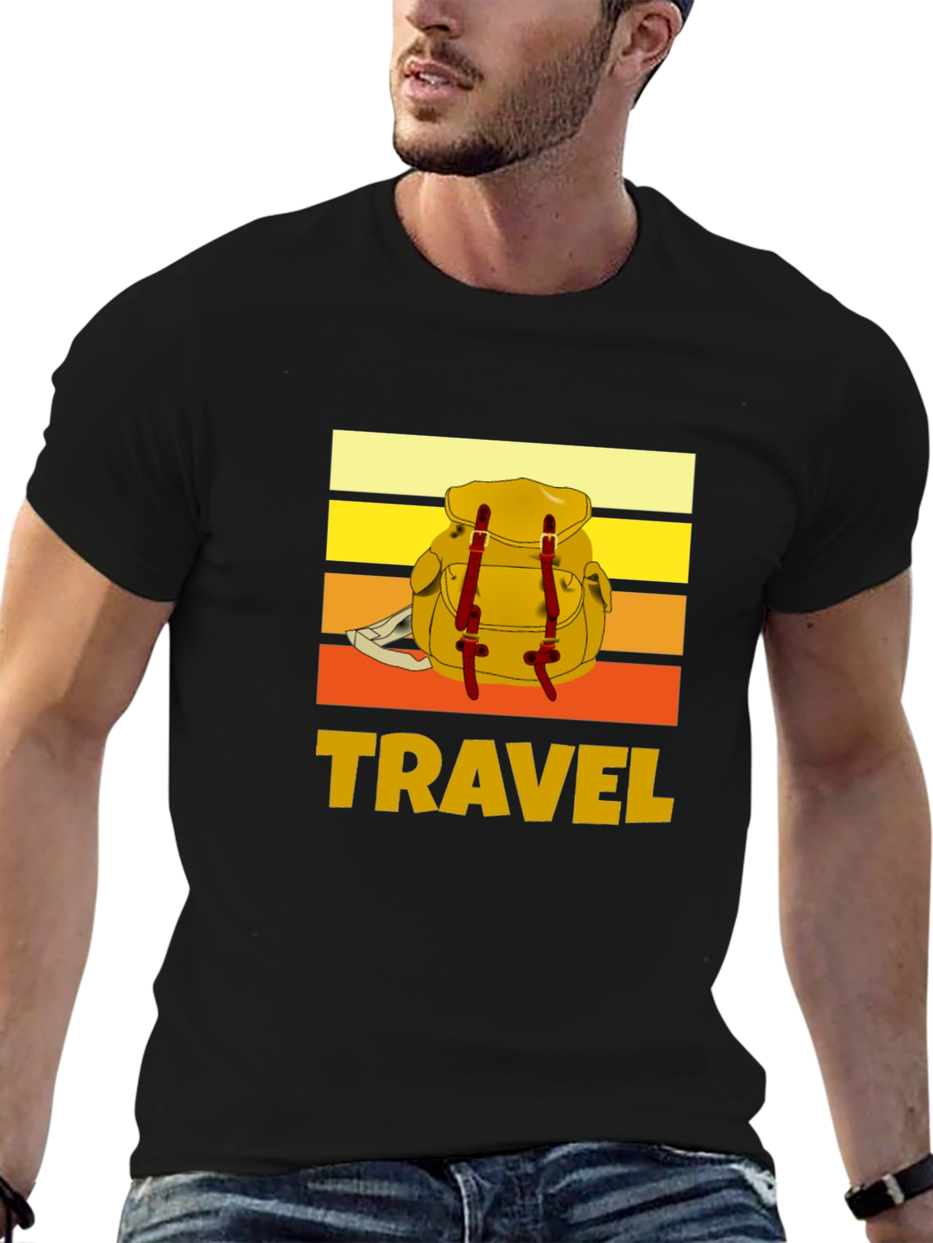 Travel Backpack Graphic Tee - Adventure Ready