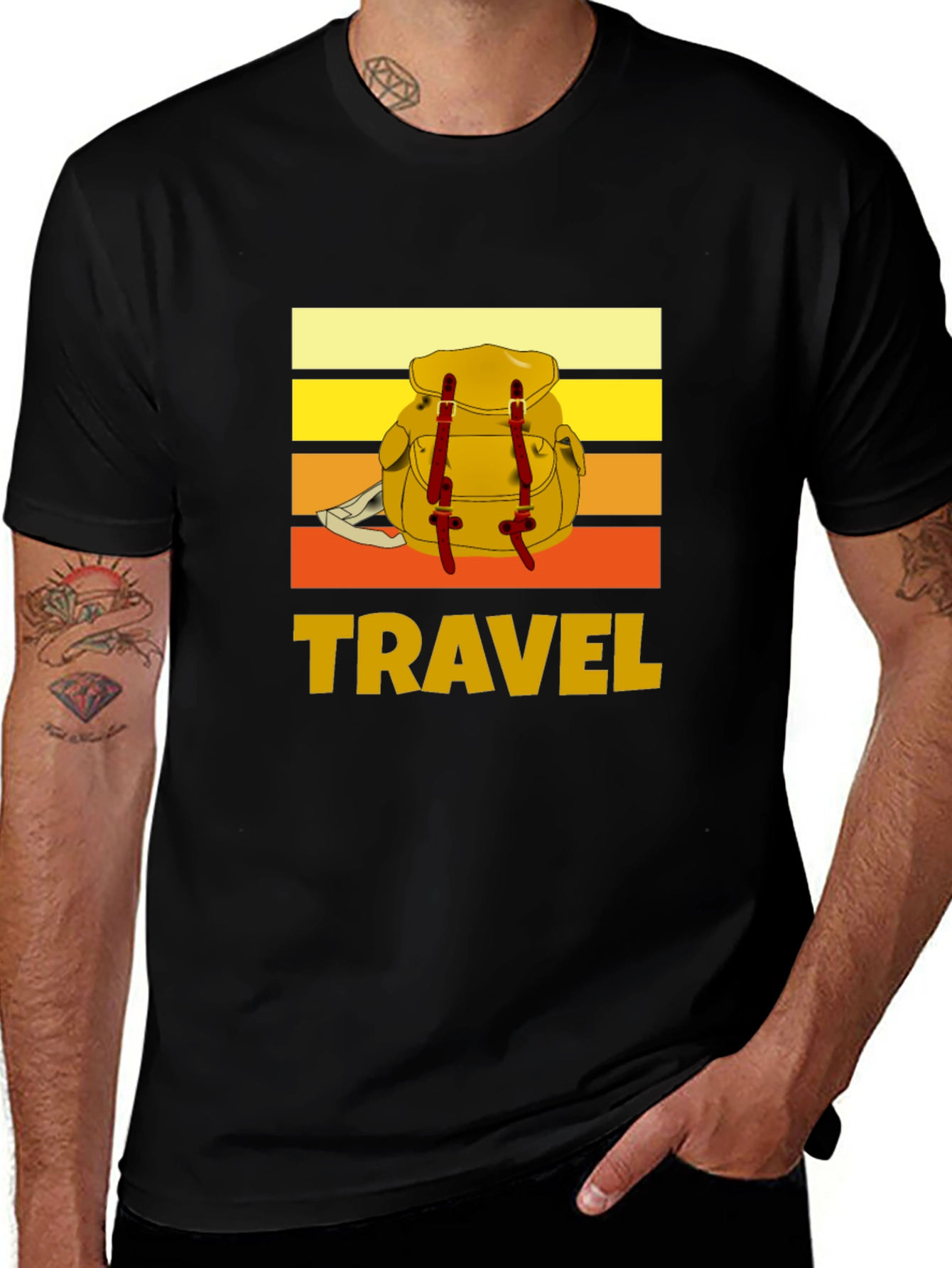Travel Backpack Graphic Tee - Adventure Ready