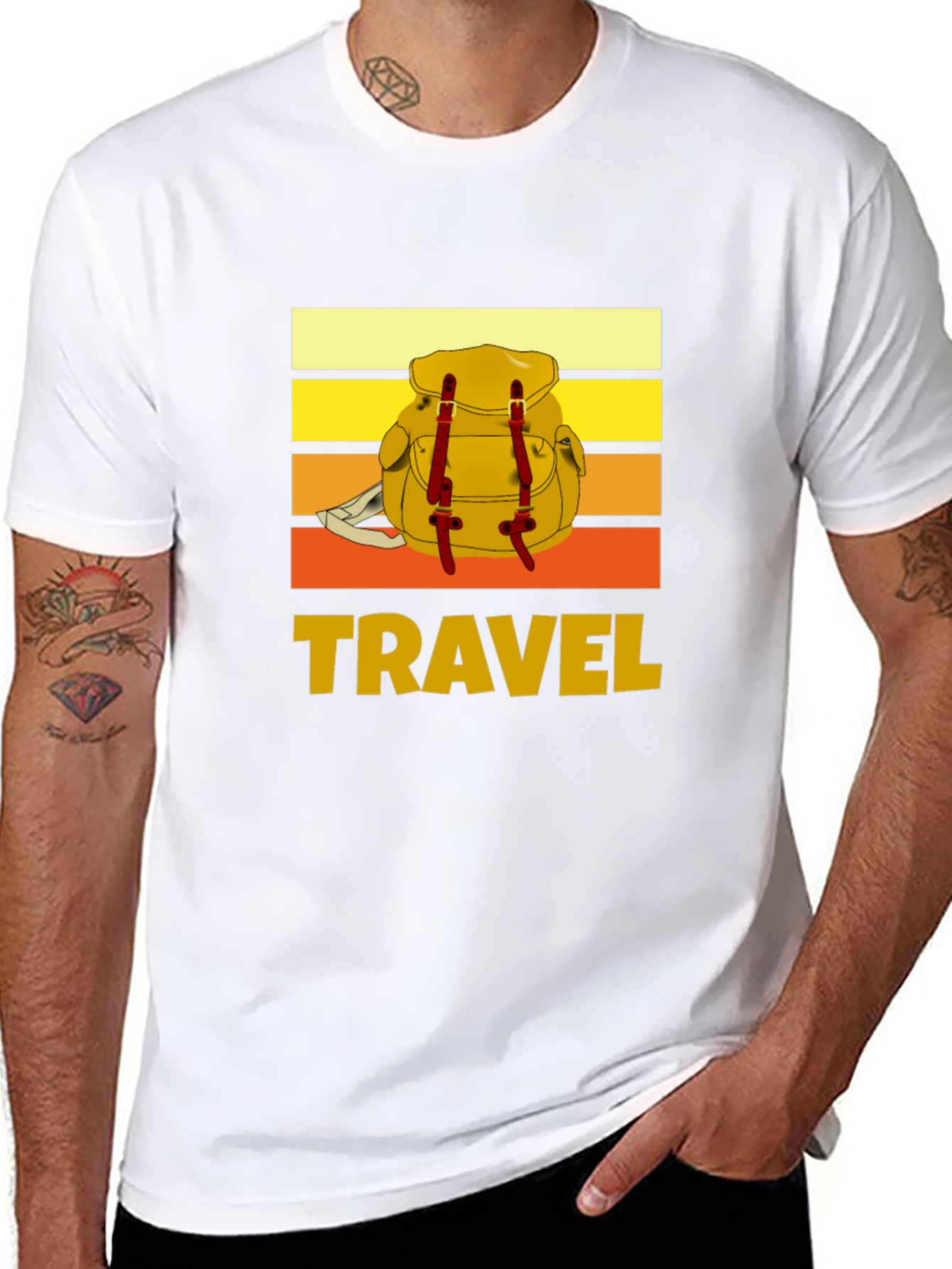 Travel Backpack Graphic Tee - Adventure Ready