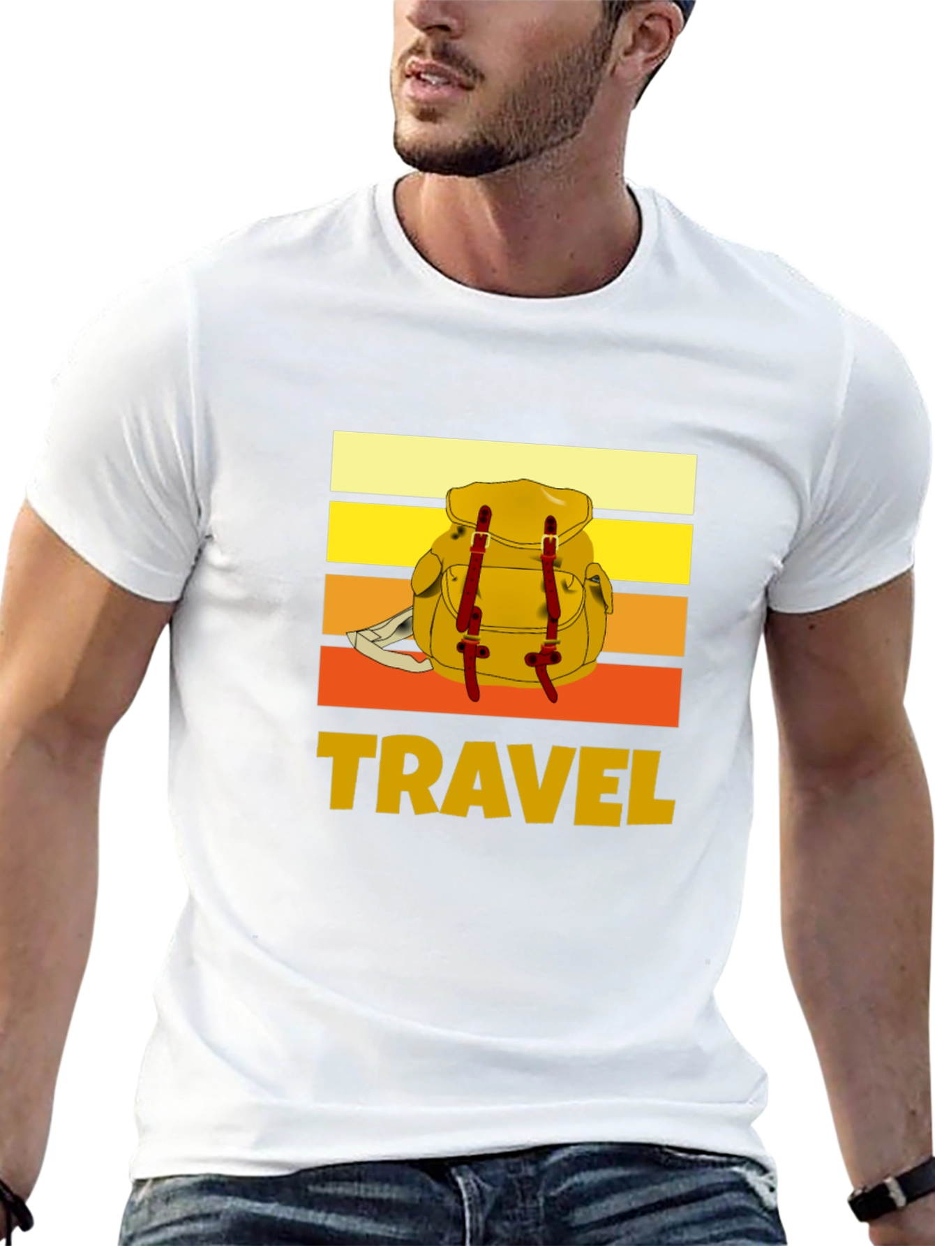 Travel Backpack Graphic Tee - Adventure Ready