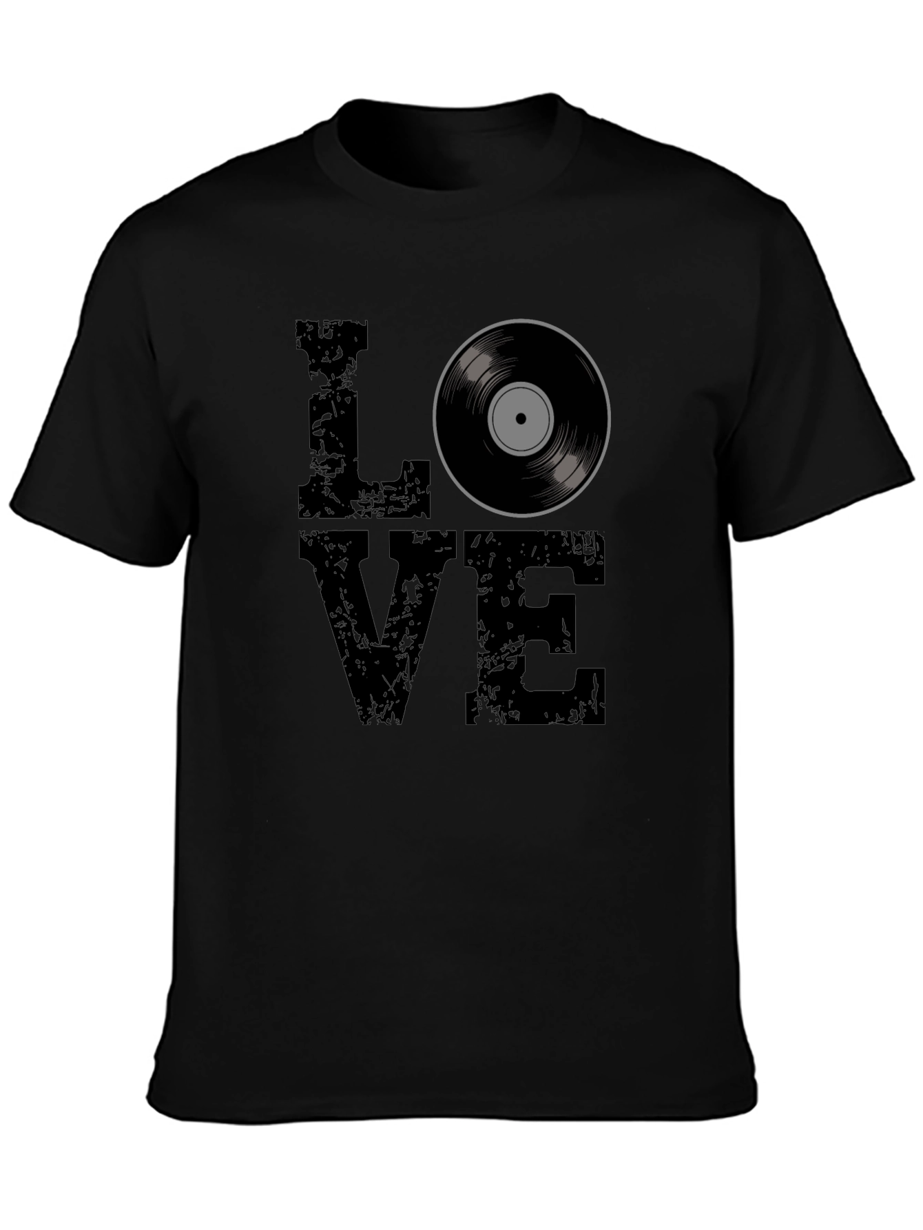 Love Vinyl Record Graphic Print T-Shirt