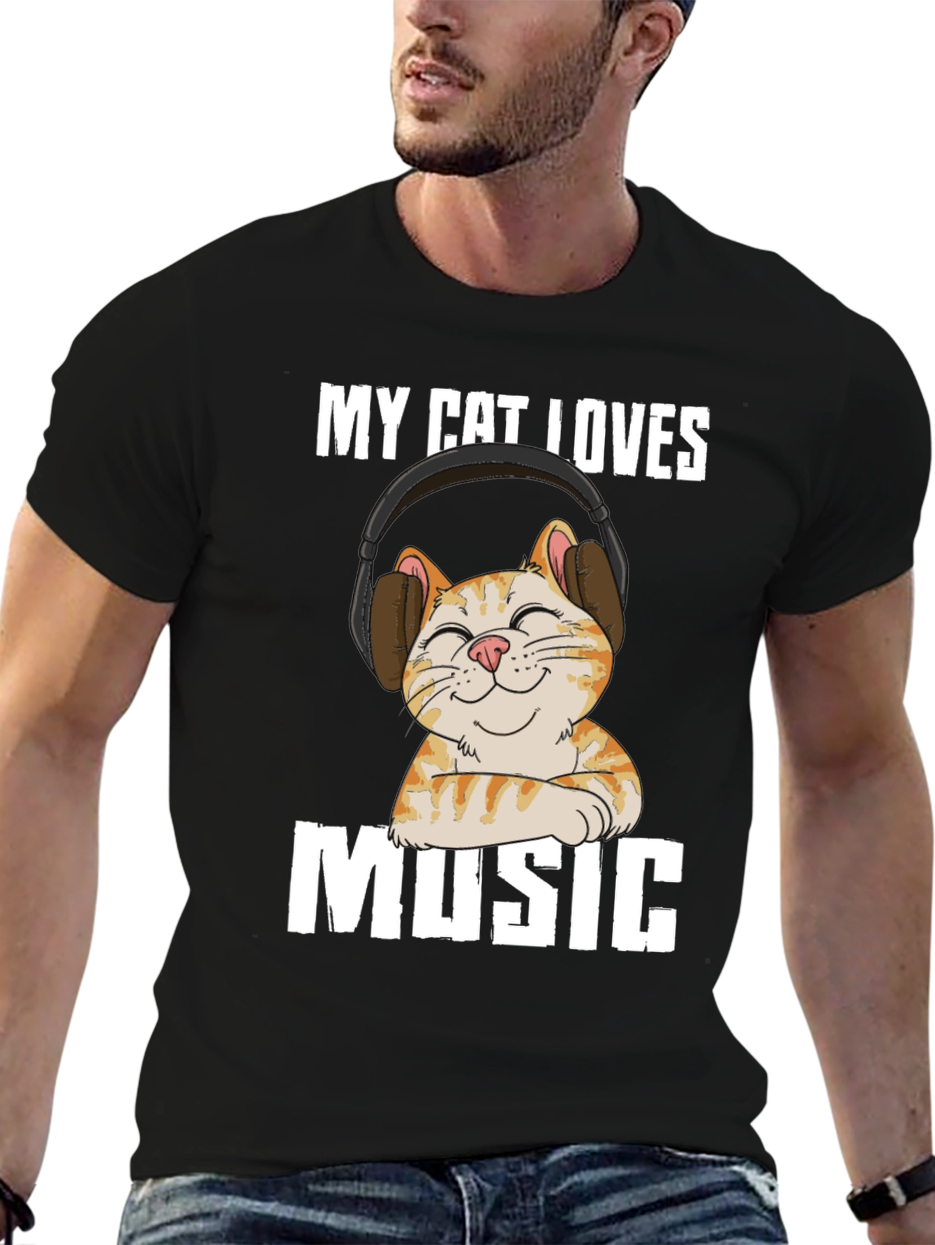 My Cat Loves Music T-Shirt