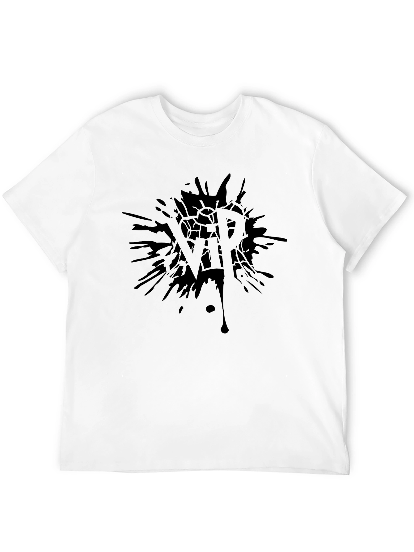 VIP Splatter Graphic Black T-Shirt