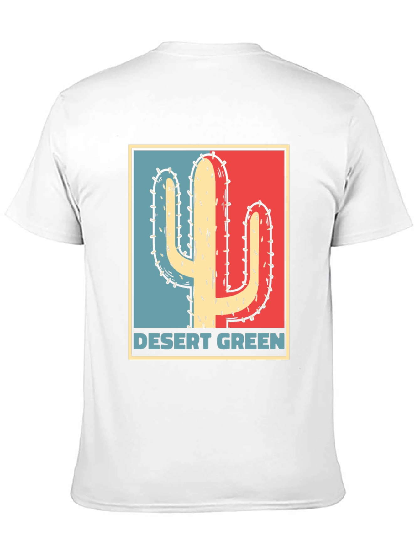 Desert Green Cactus T-Shirt - Retro Graphic Tee