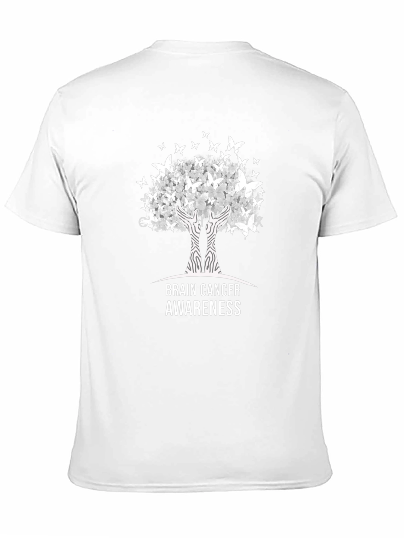 Brain Cancer Awareness T-Shirt Tree of Life Butterfly Design