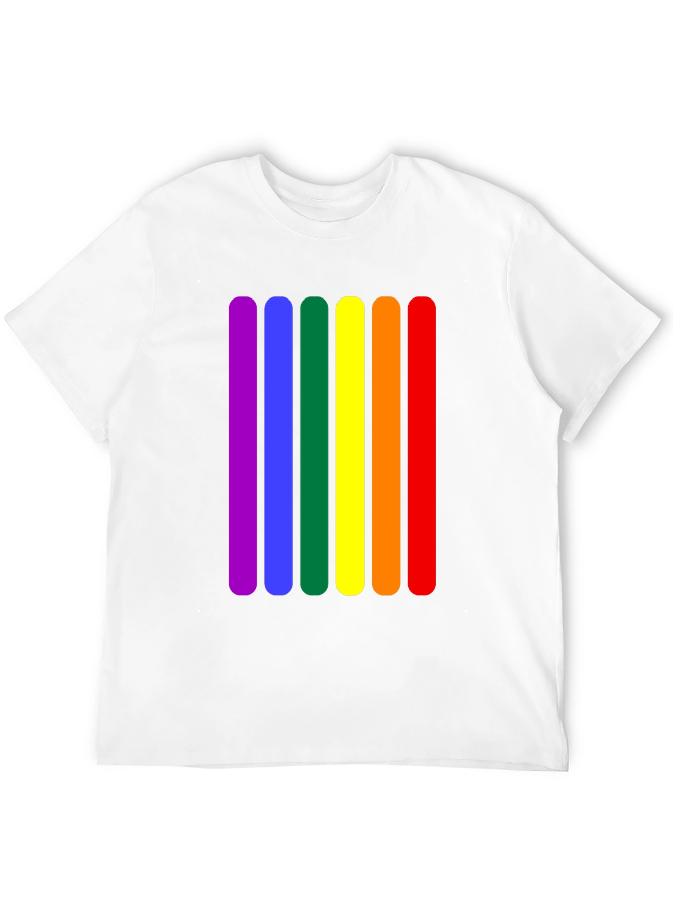 Rainbow Stripe Graphic Tee - Pride Fashion