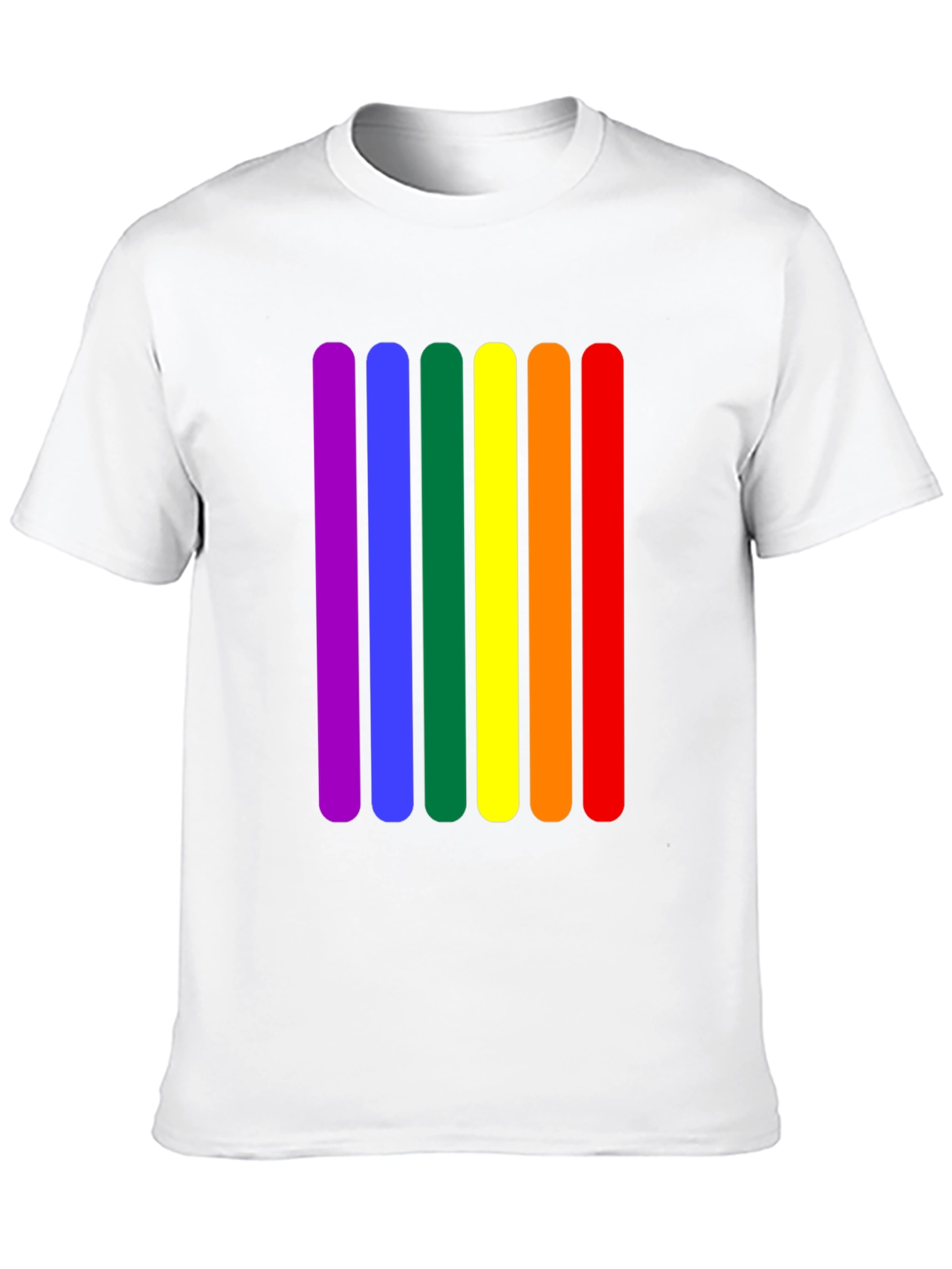Rainbow Stripe Graphic Tee - Pride Fashion