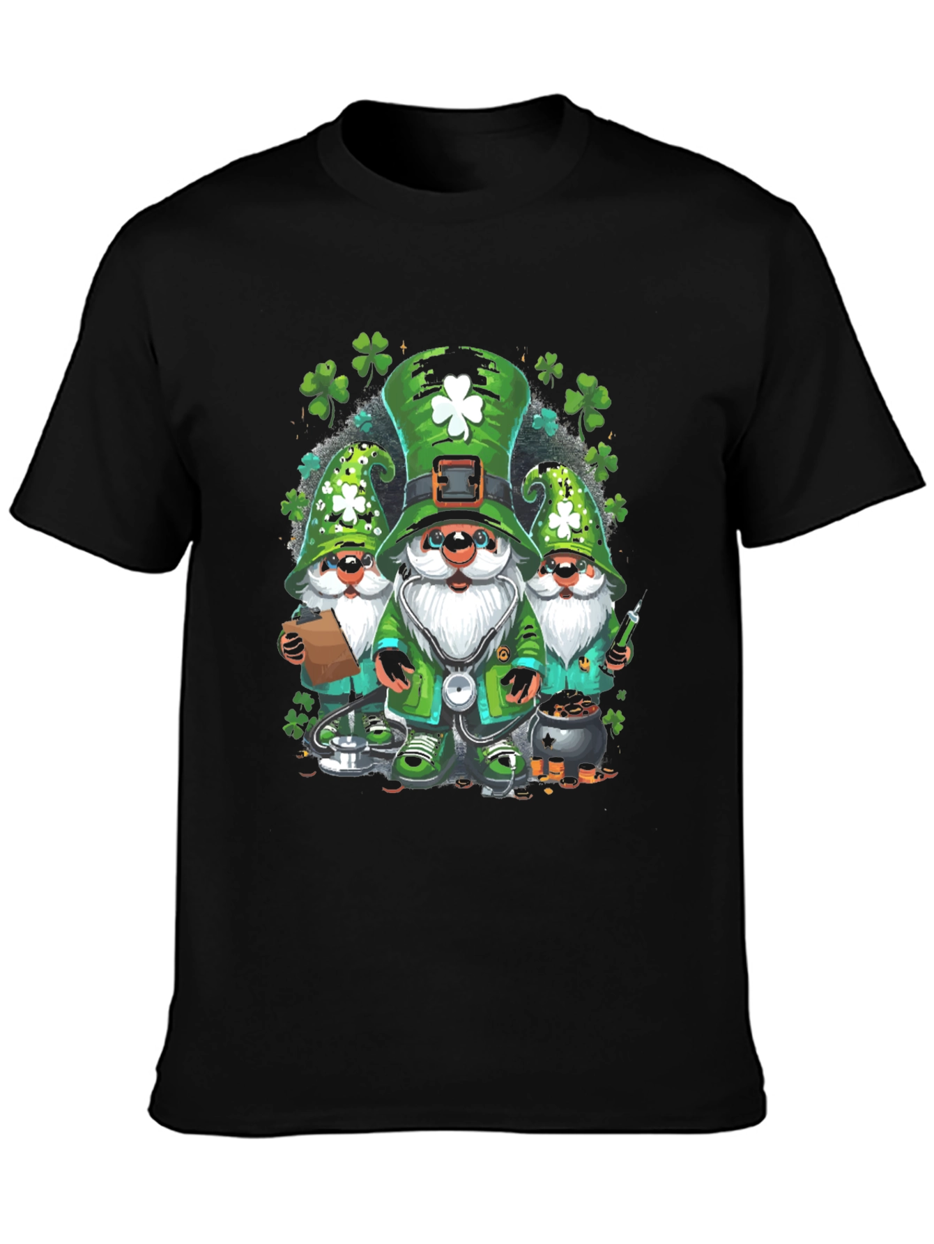 St Patricks Day Gnomes T-Shirt - Lucky Irish Tee