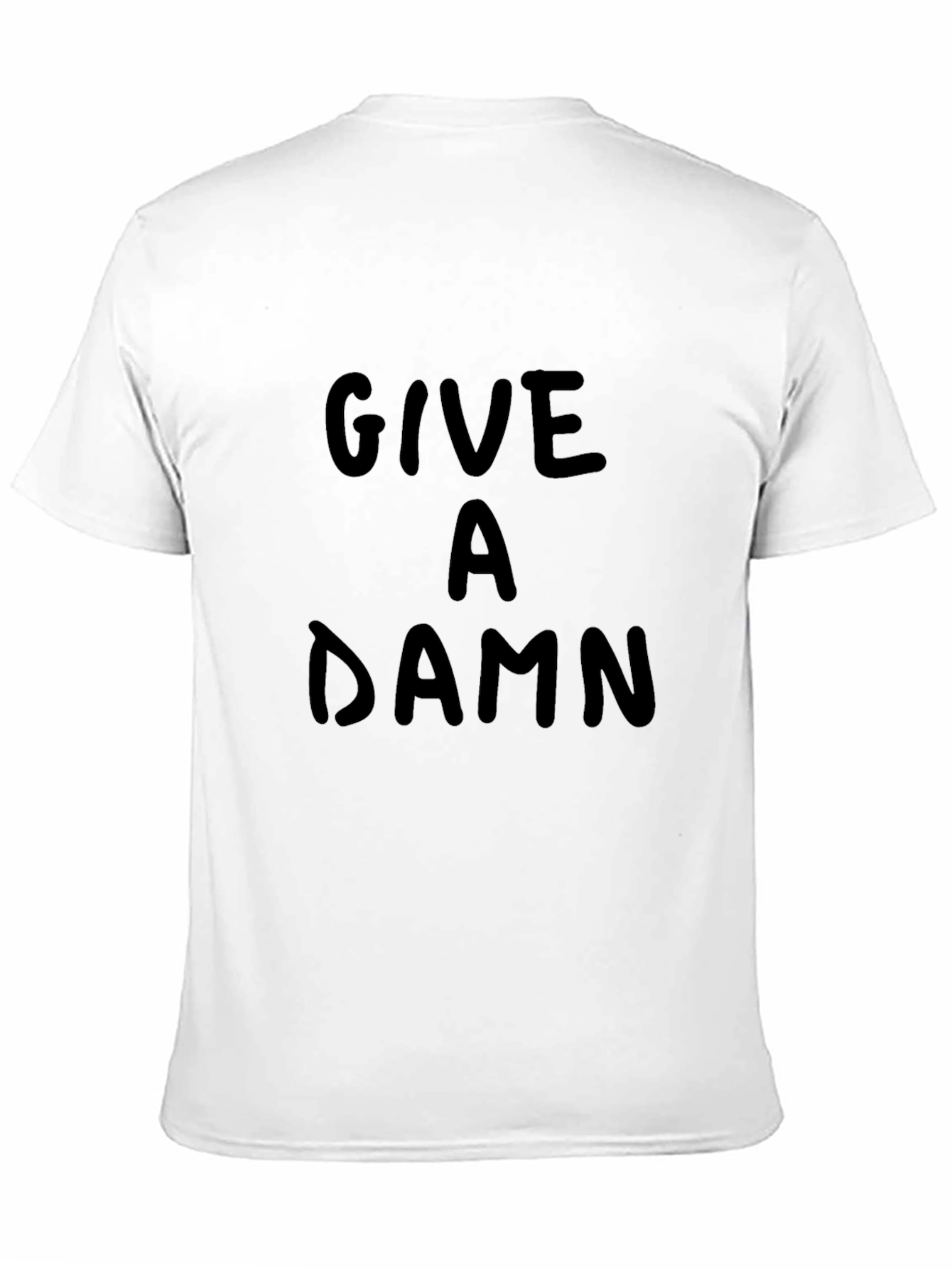 Give a Damn Black Graphic T-Shirt