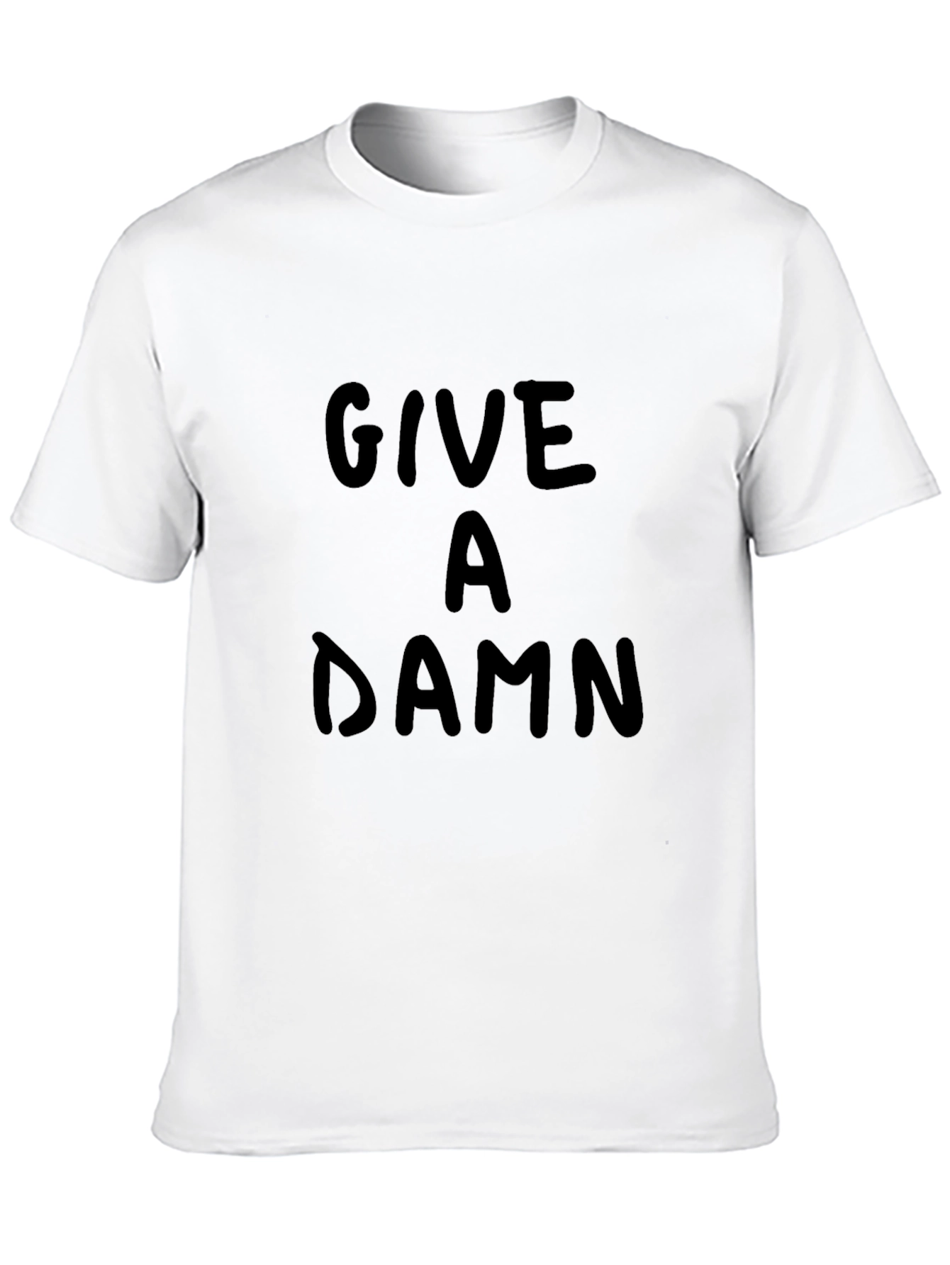 Give a Damn Black Graphic T-Shirt