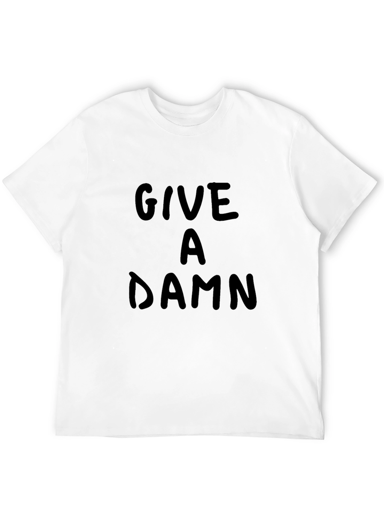 Give a Damn Black Graphic T-Shirt