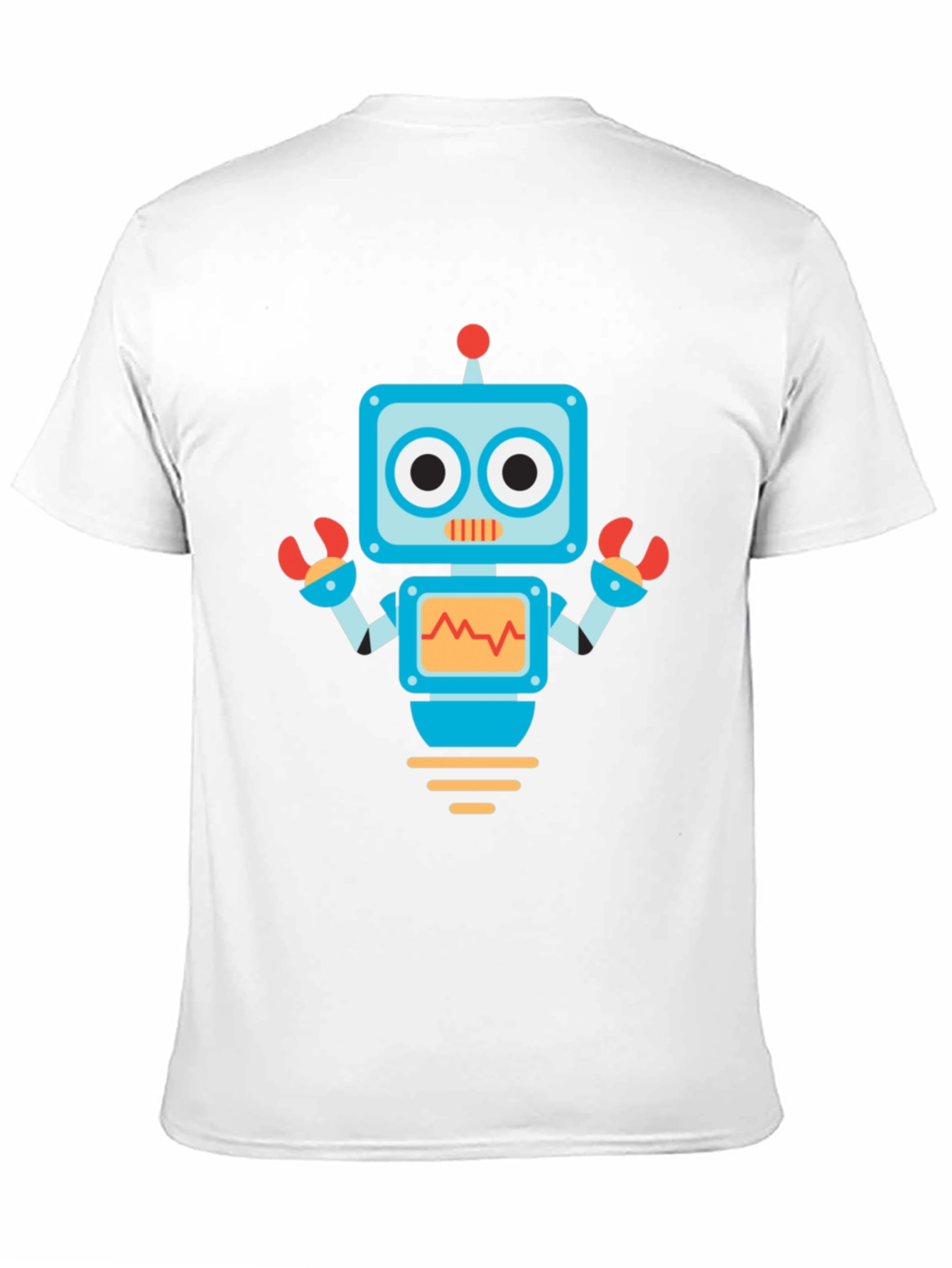Robot Graphic Print Black Tee