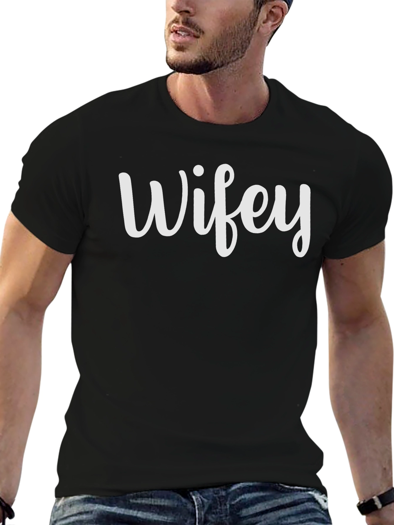 Wifey Graphic T-Shirt - Casual Black Tee