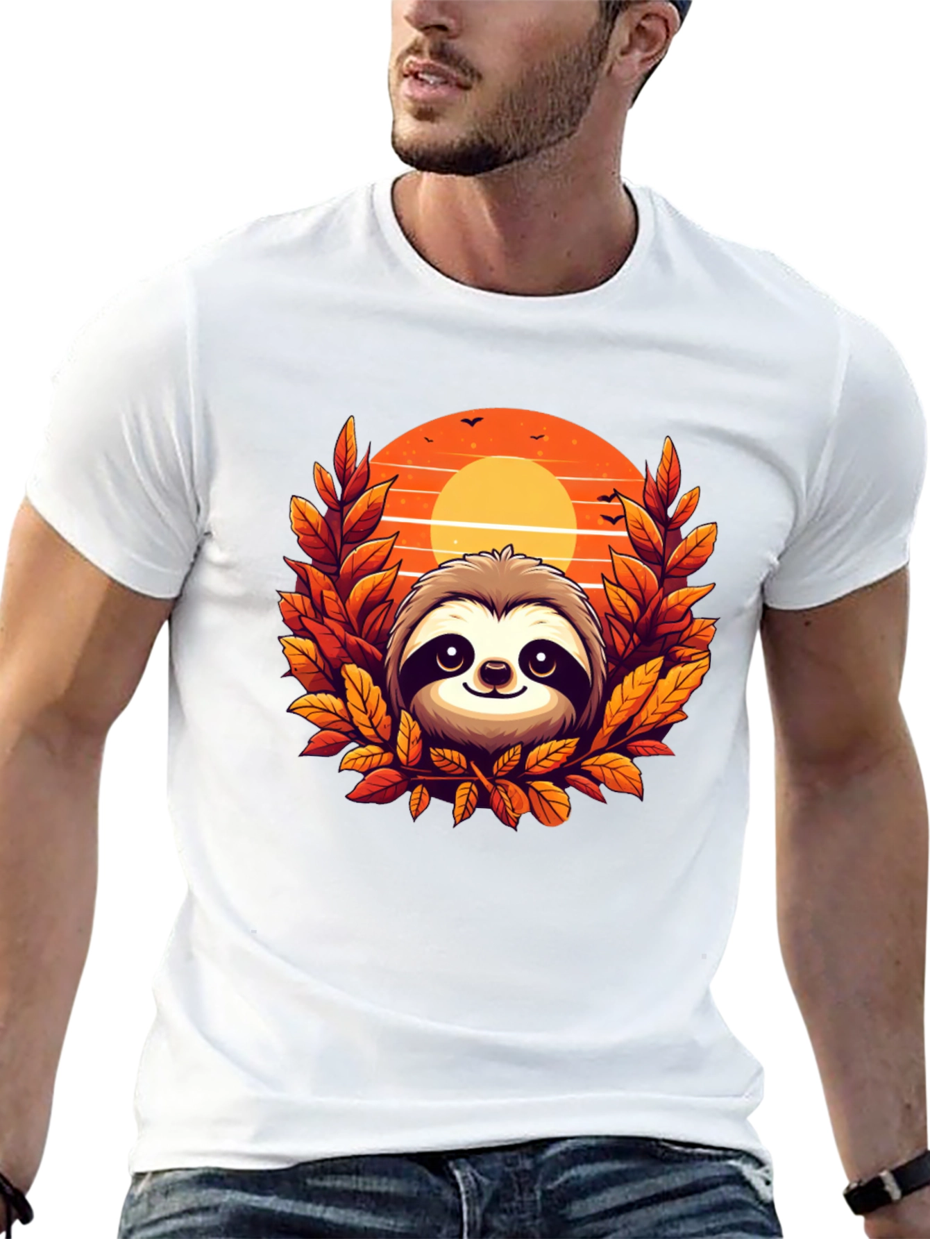Sloth Sunset Graphic Tee - Cozy Comfort