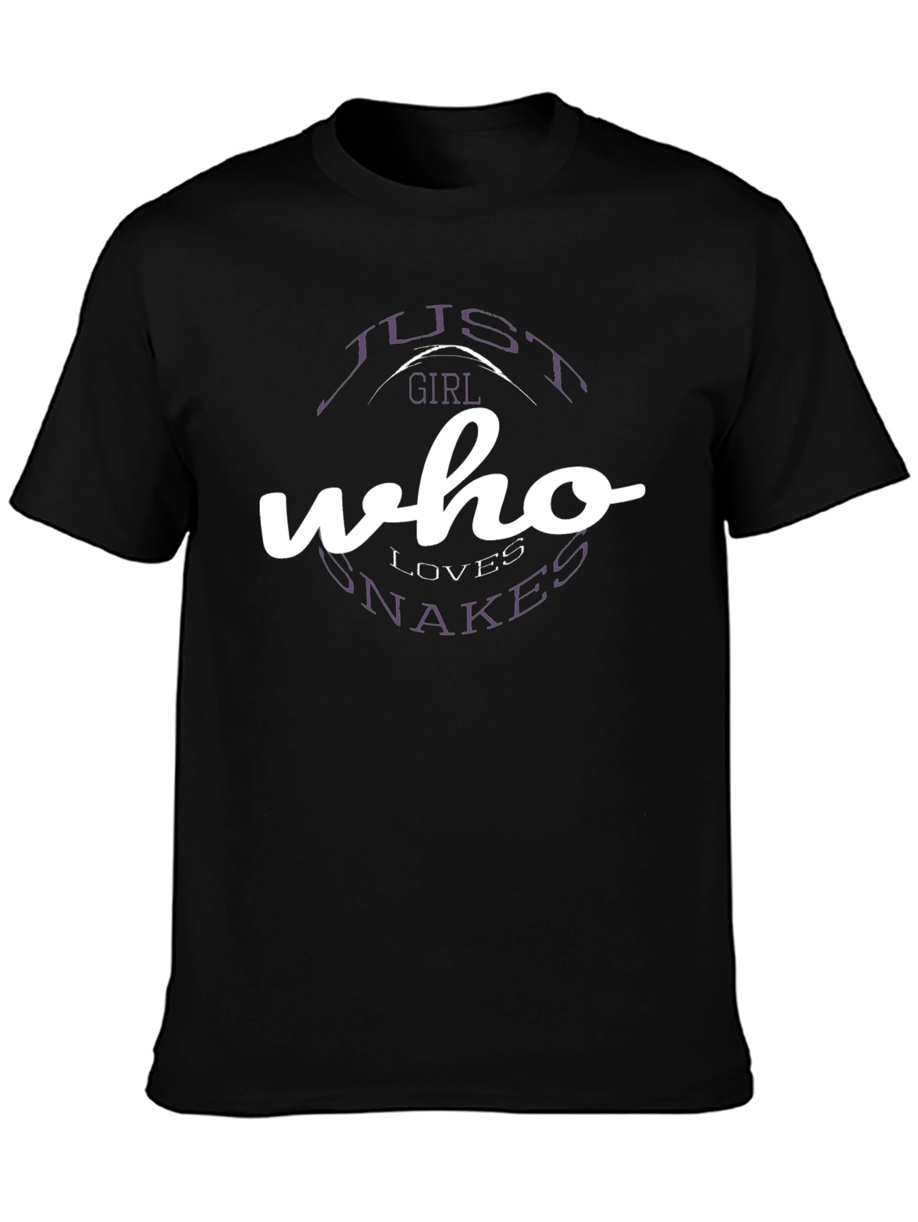 Just a Girl Who Loves Snakes T-Shirt - Black