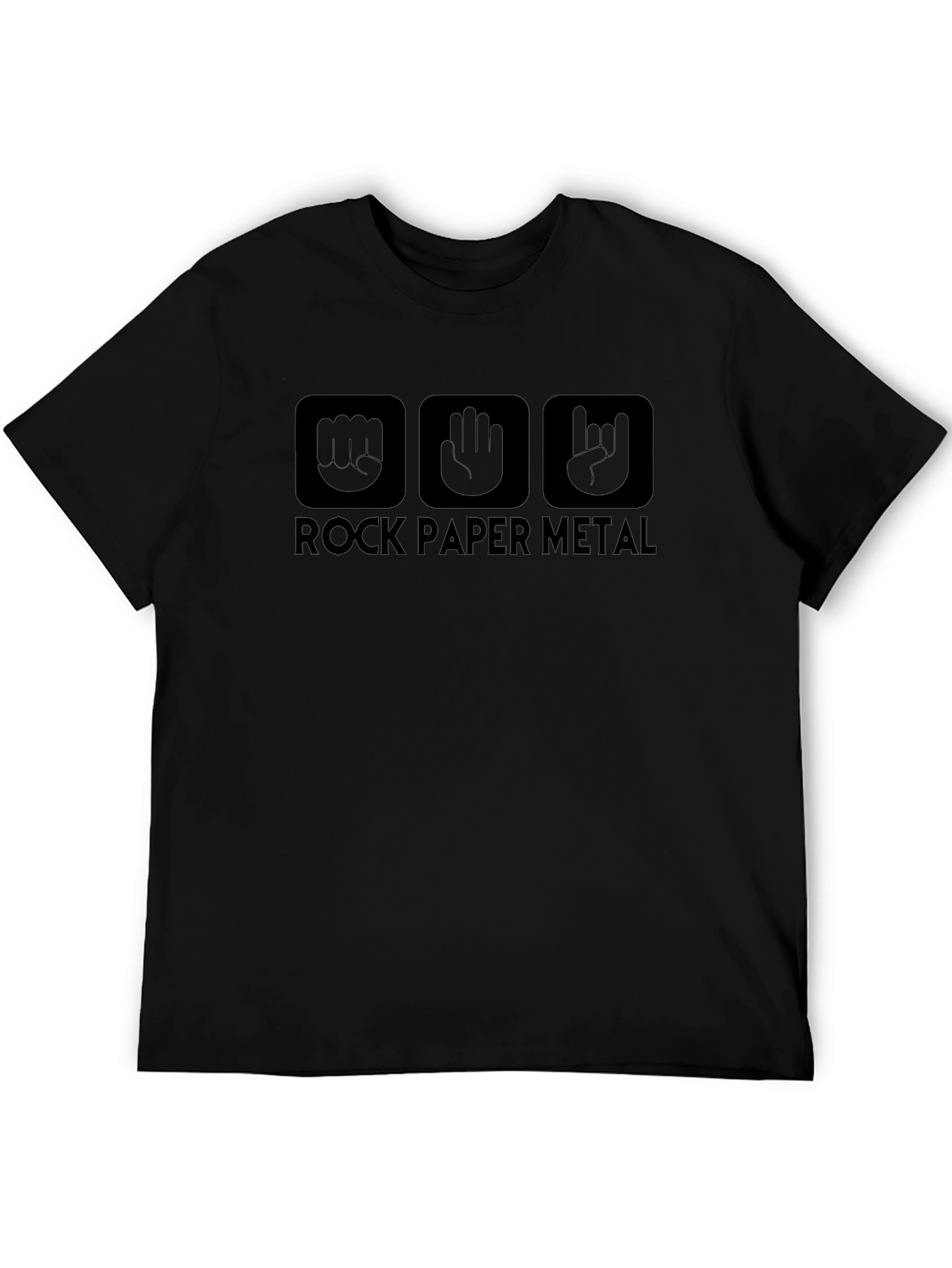 Rock Paper Metal Graphic Tee - Black