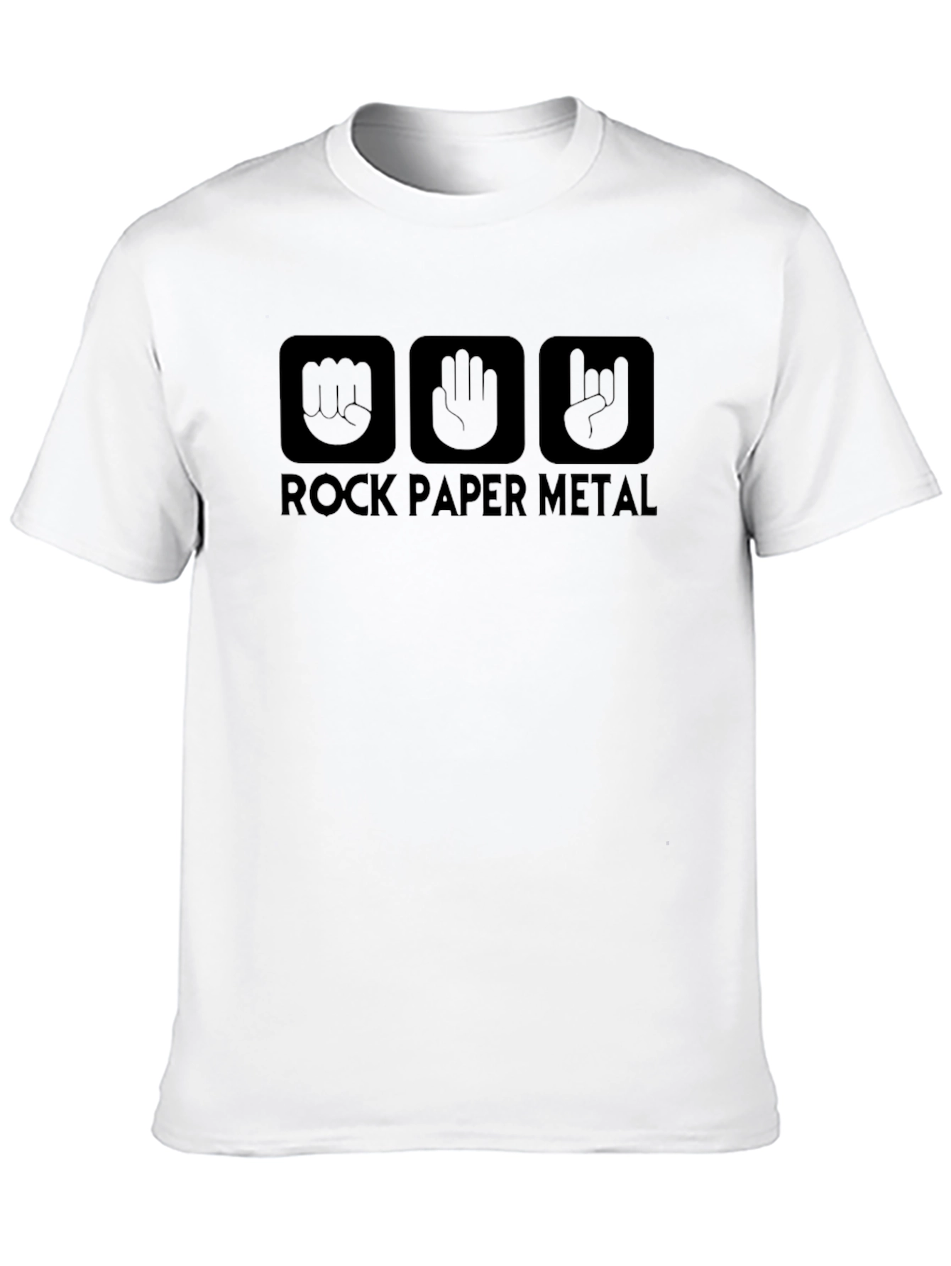 Rock Paper Metal Graphic Tee - Black