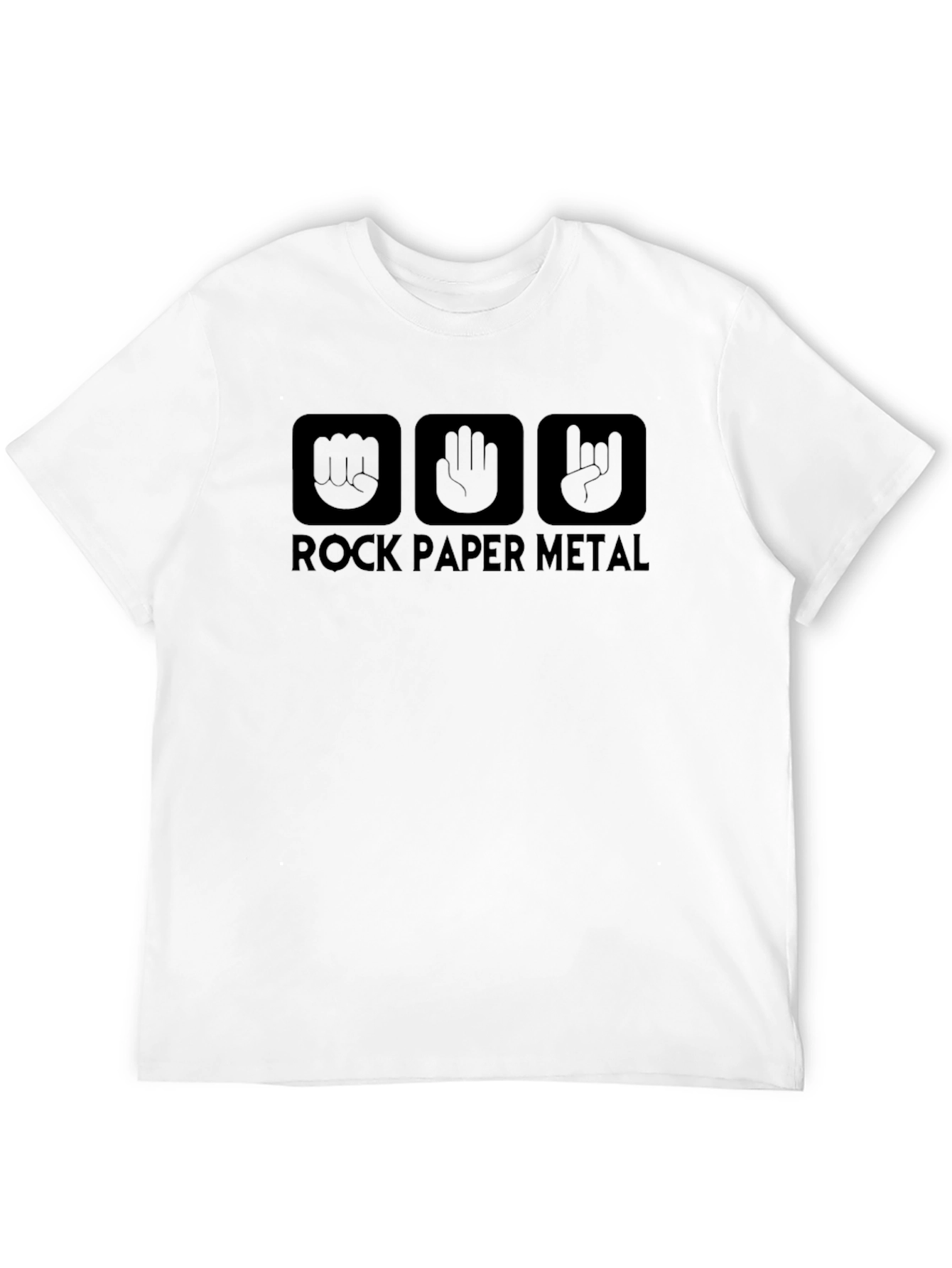 Rock Paper Metal Graphic Tee - Black