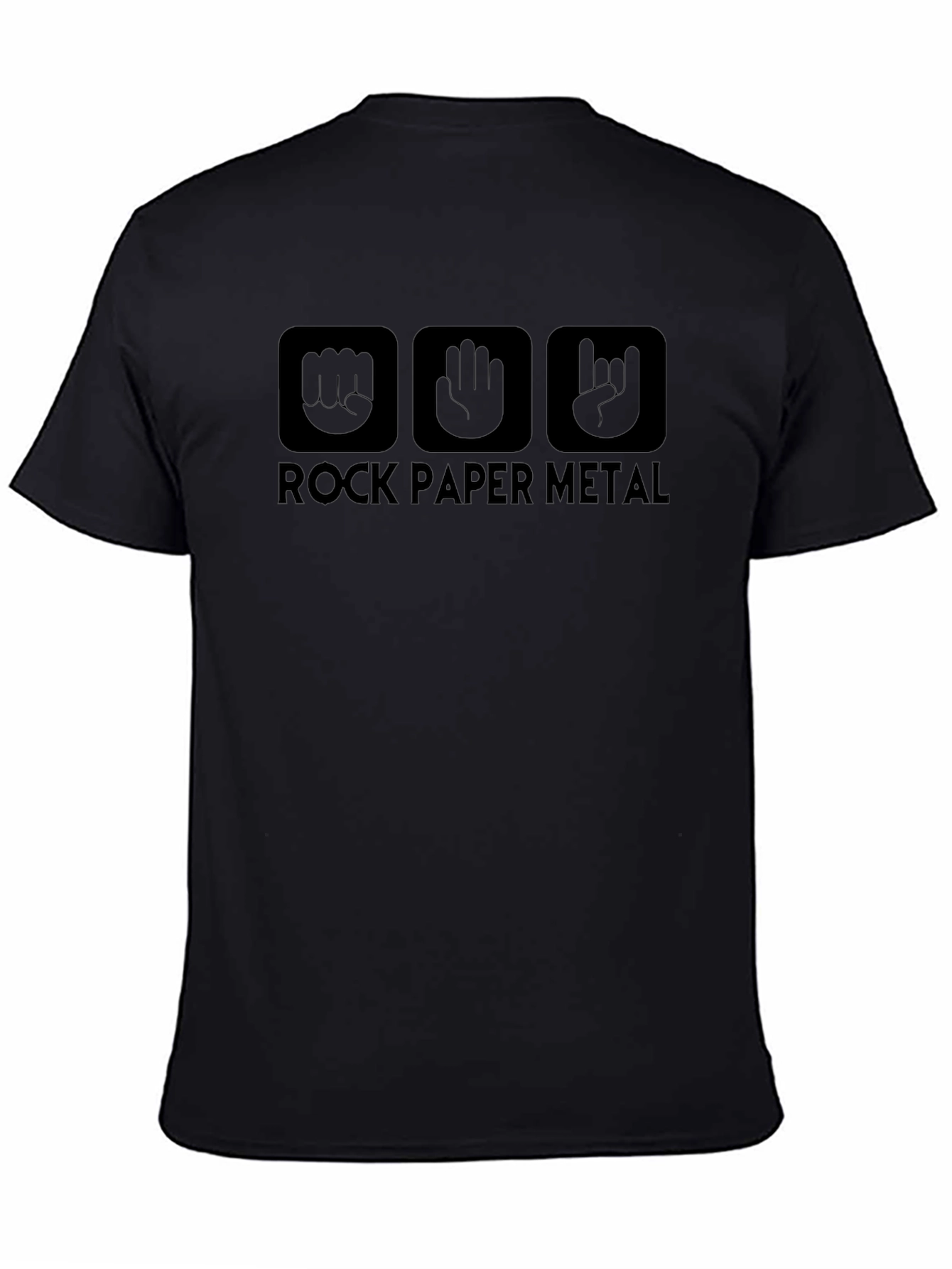 Rock Paper Metal Graphic Tee - Black