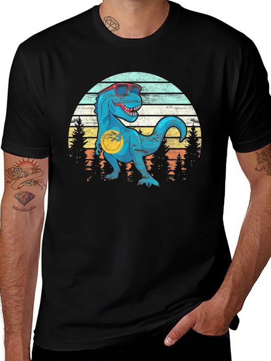 Retro Dinosaur T-Shirt with Sunglasses