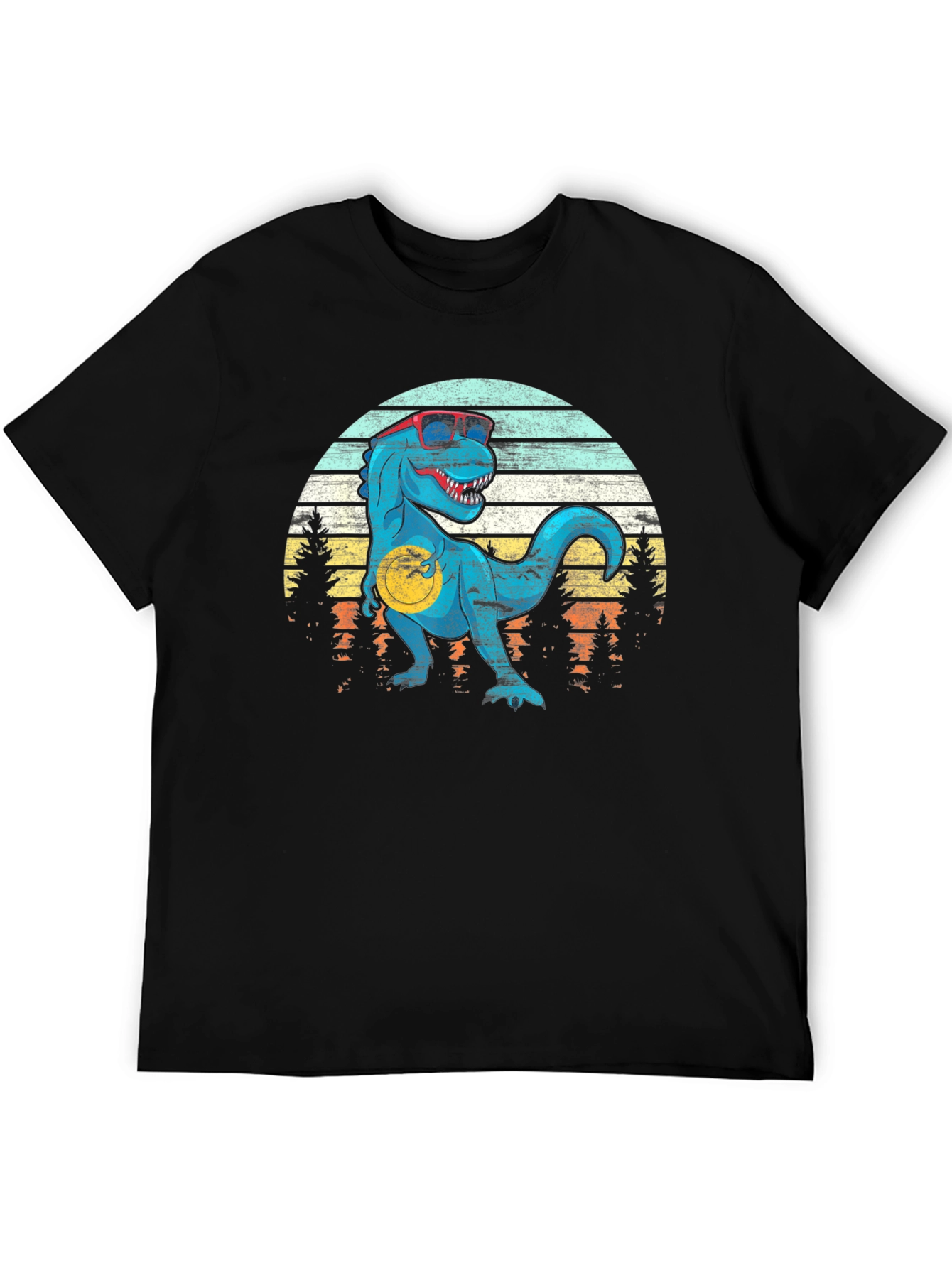 Retro Dinosaur T-Shirt with Sunglasses