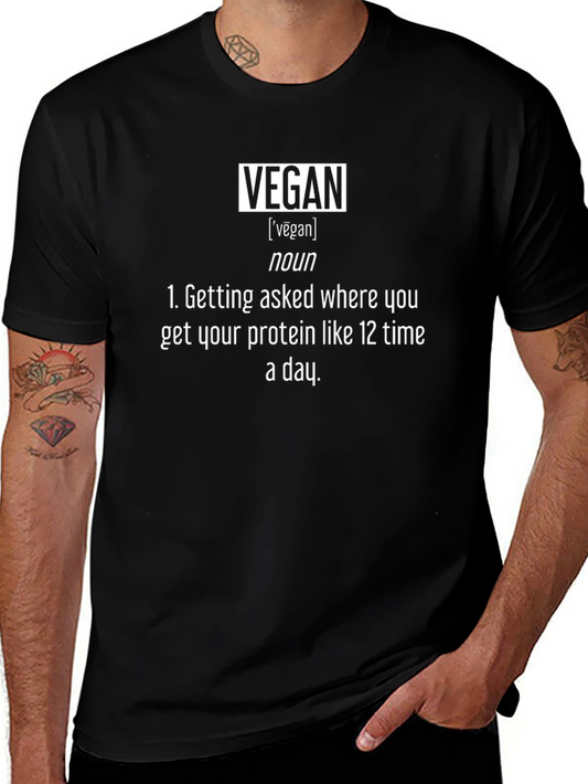 Vegan Definition T-Shirt - Funny Protein Joke Tee