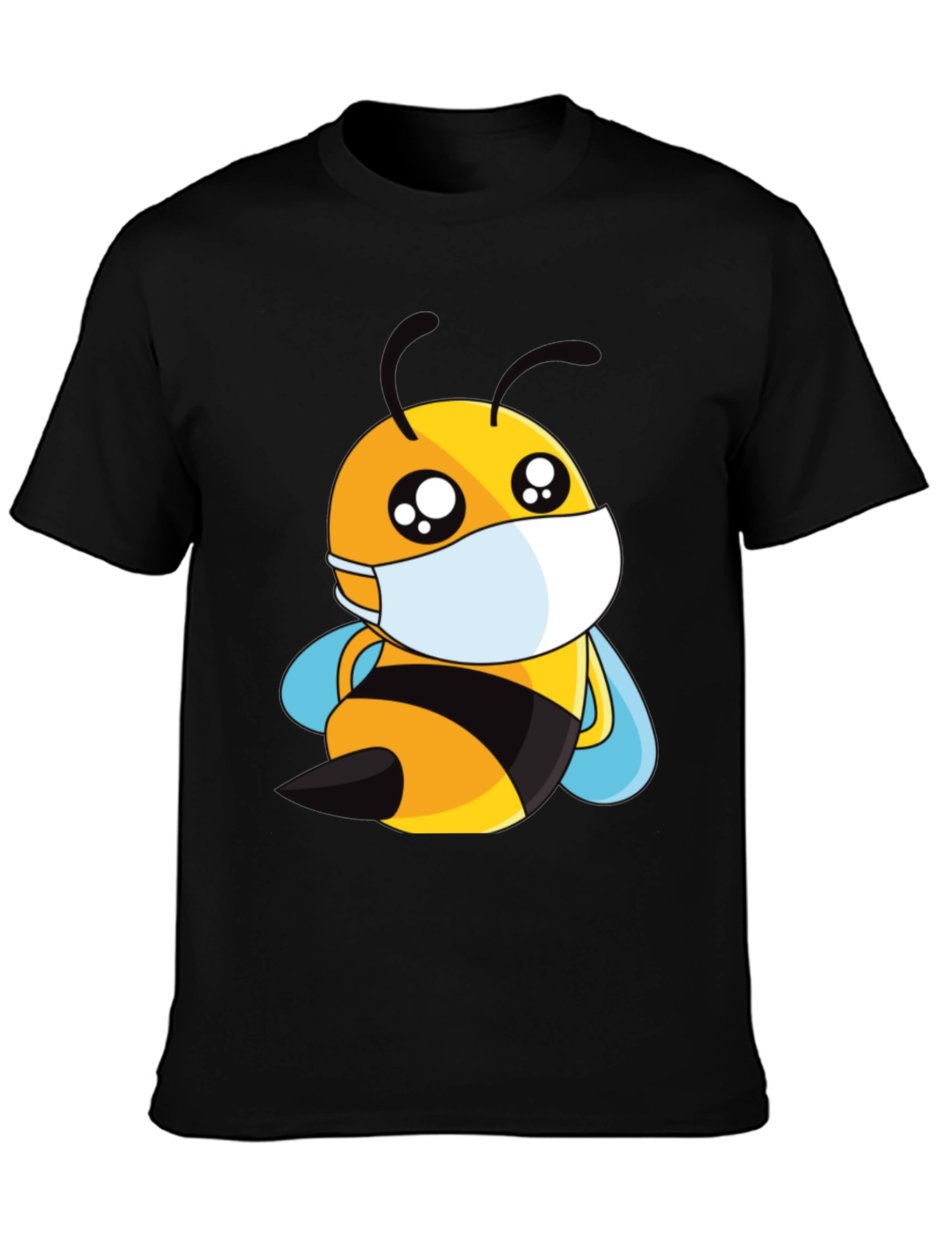 Masked Bee Graphic Tee - Black