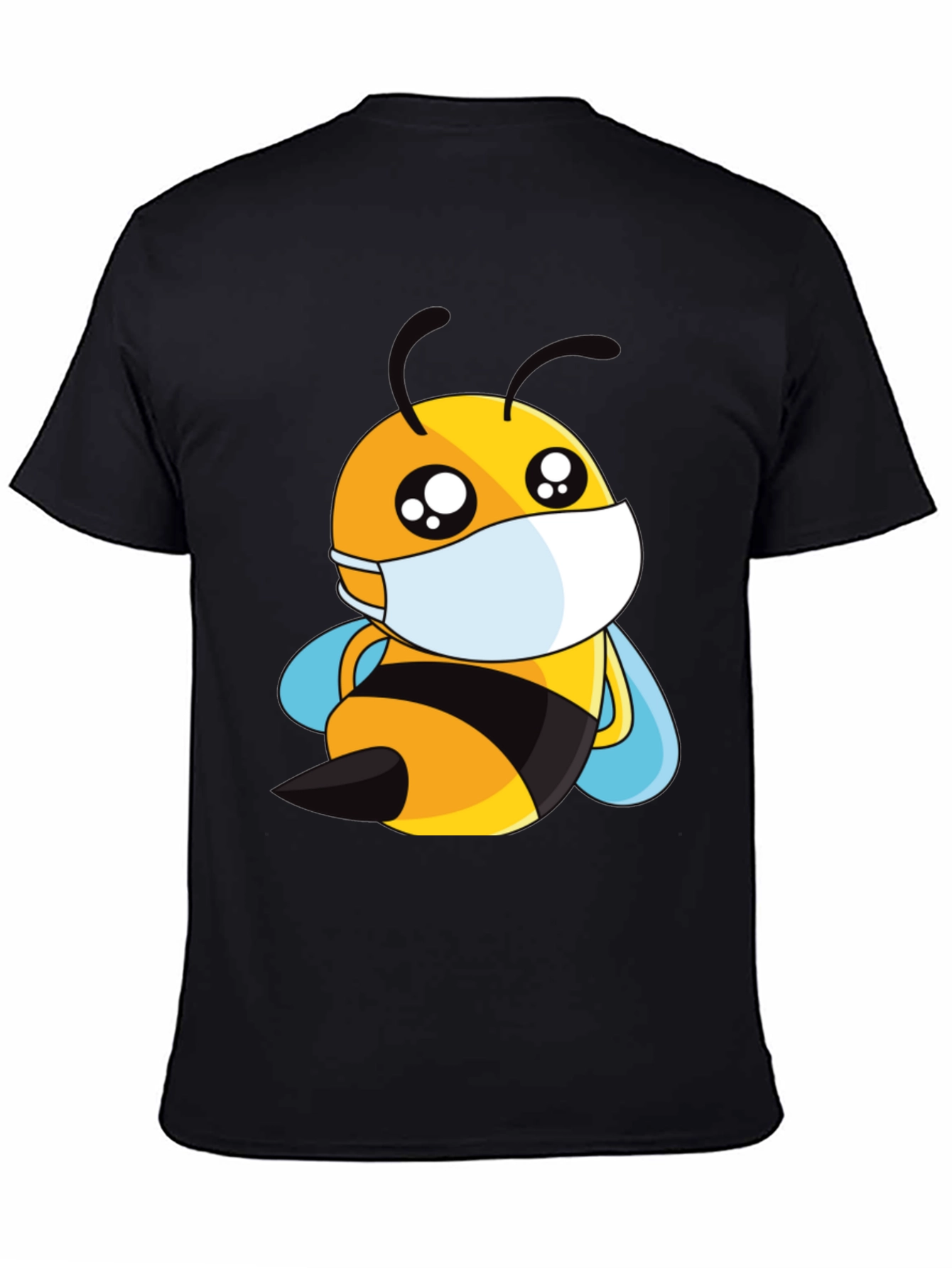 Masked Bee Graphic Tee - Black