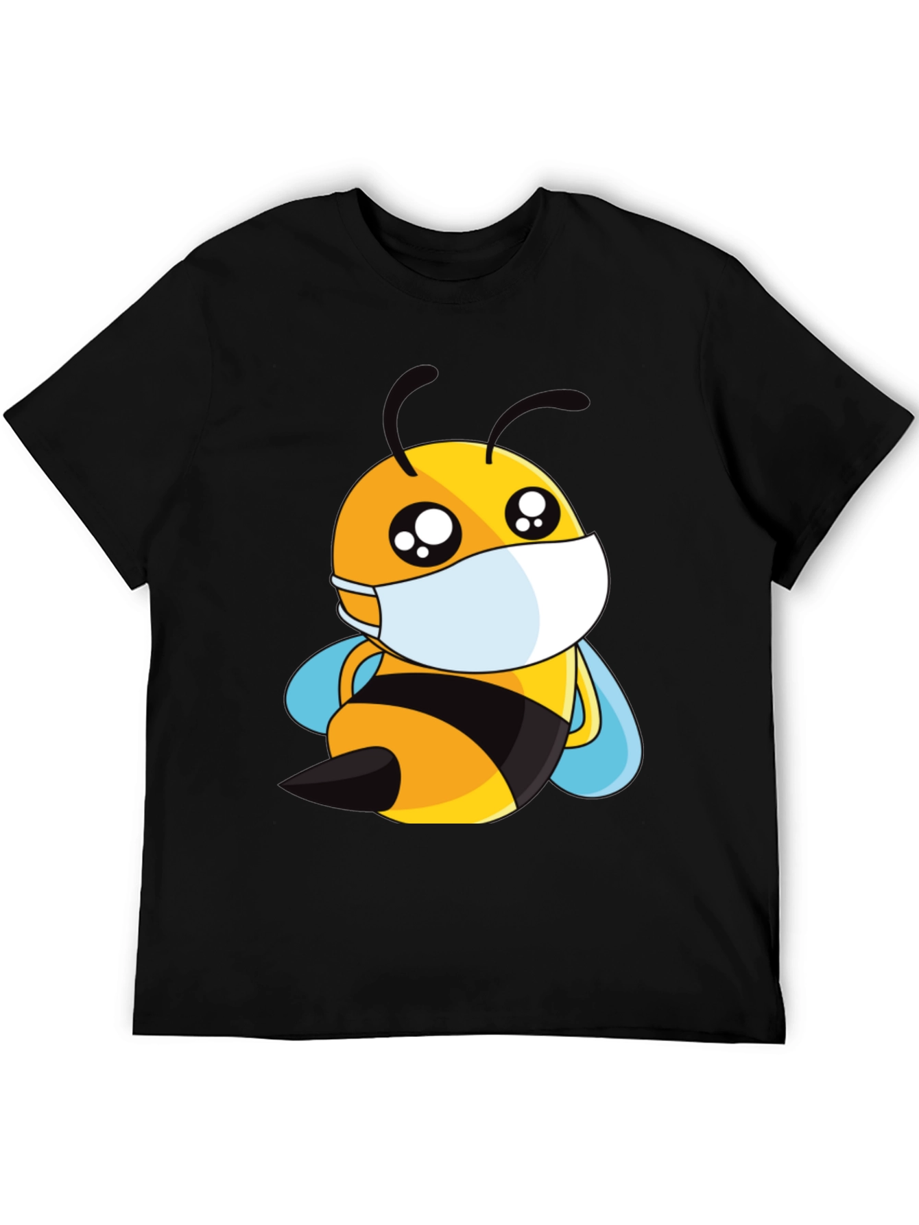 Masked Bee Graphic Tee - Black