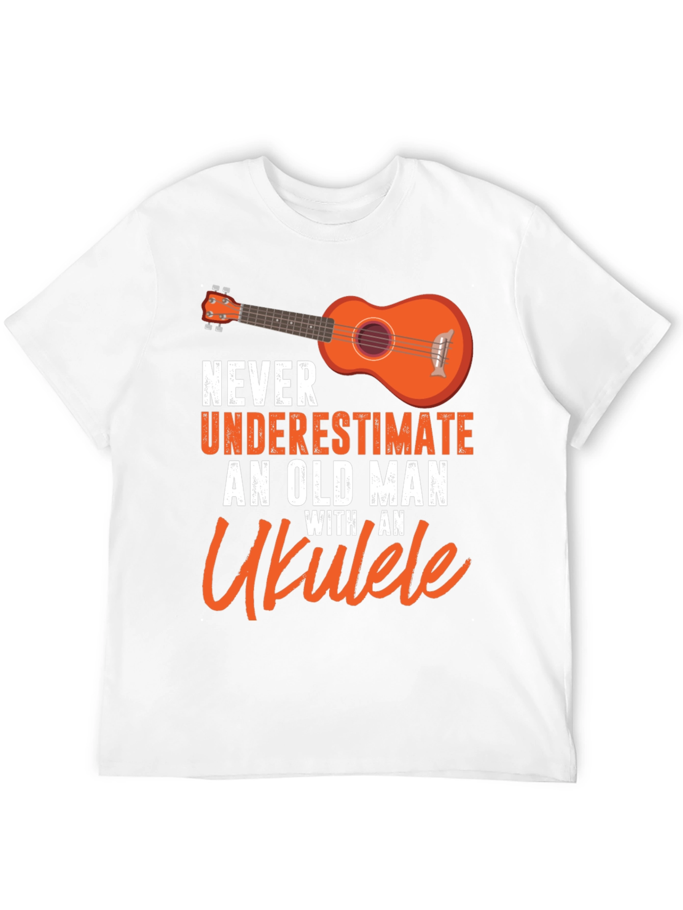 Ukulele Old Man T-Shirt - Music Lover Gift
