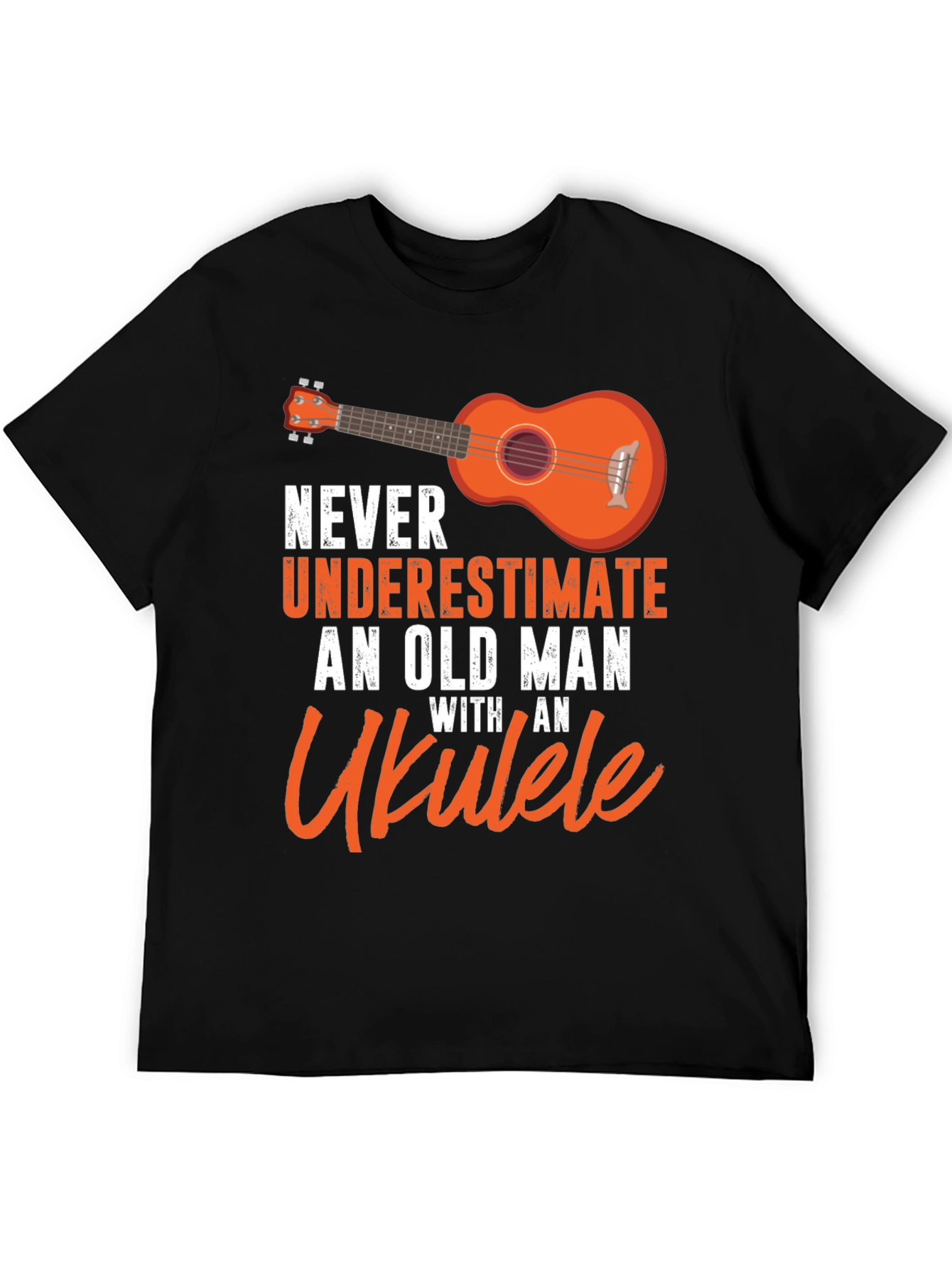 Ukulele Old Man T-Shirt - Music Lover Gift