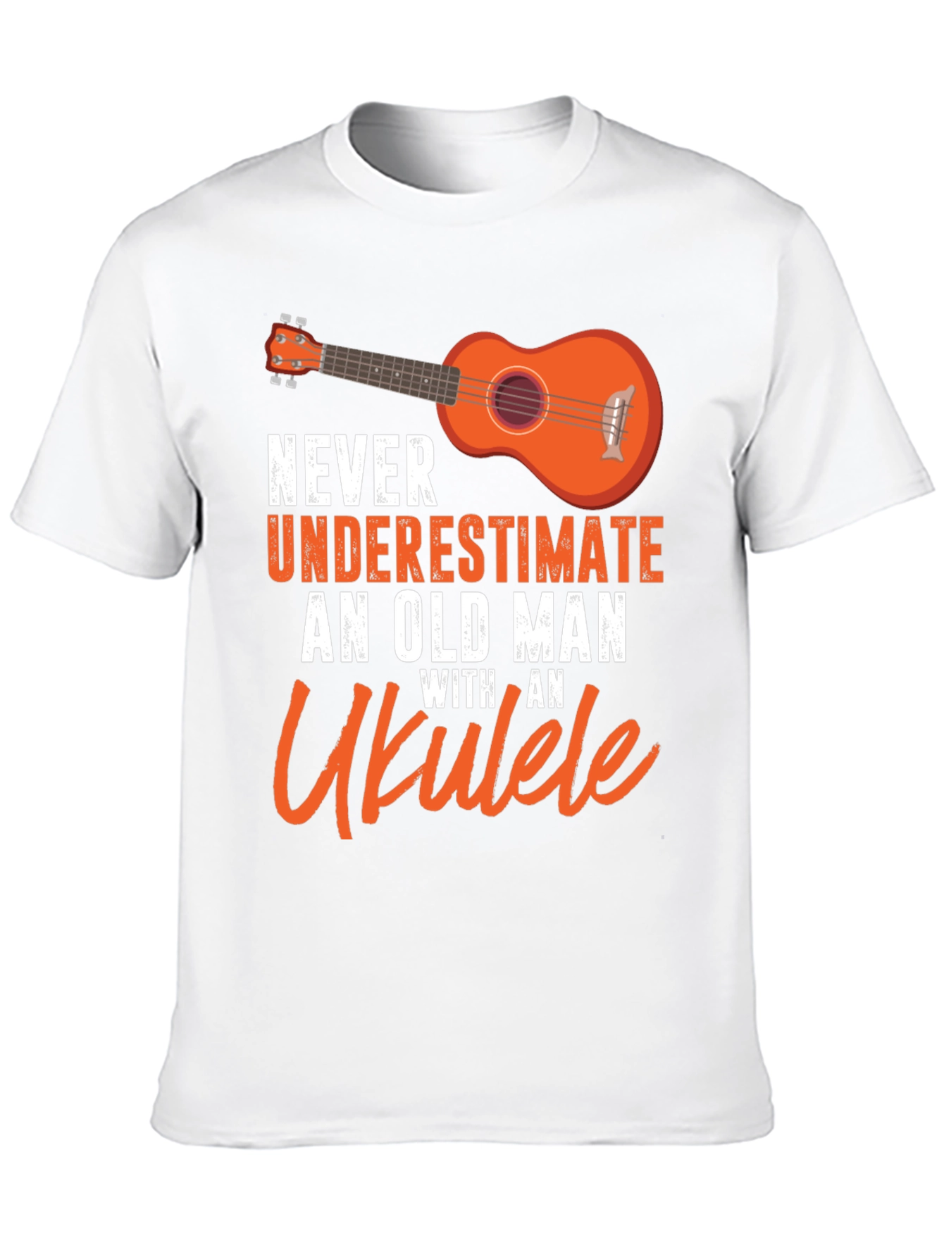 Ukulele Old Man T-Shirt - Music Lover Gift