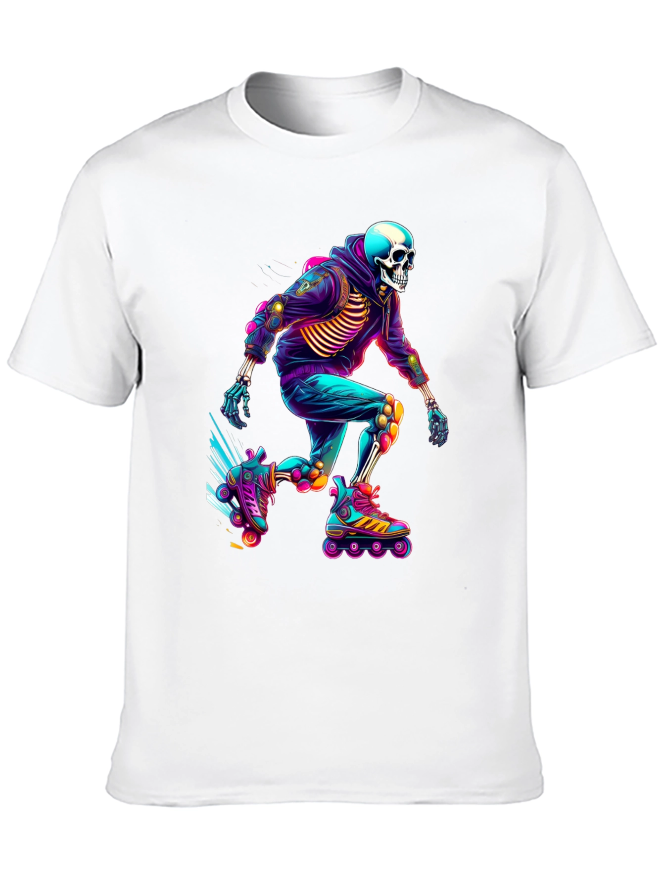 Skeleton Roller Skater Graphic Tee
