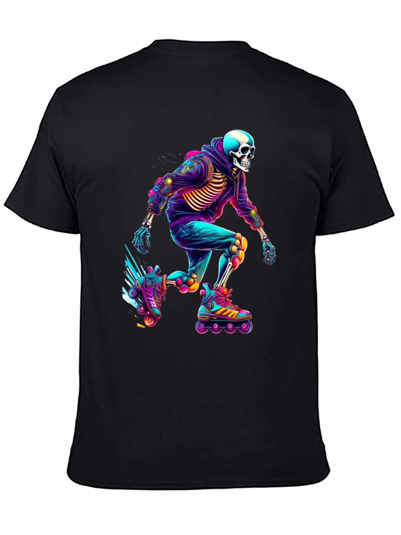 Skeleton Roller Skater Graphic Tee
