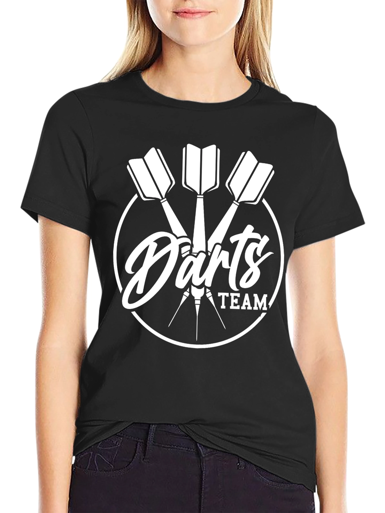 Darts Team Black Graphic T-Shirt
