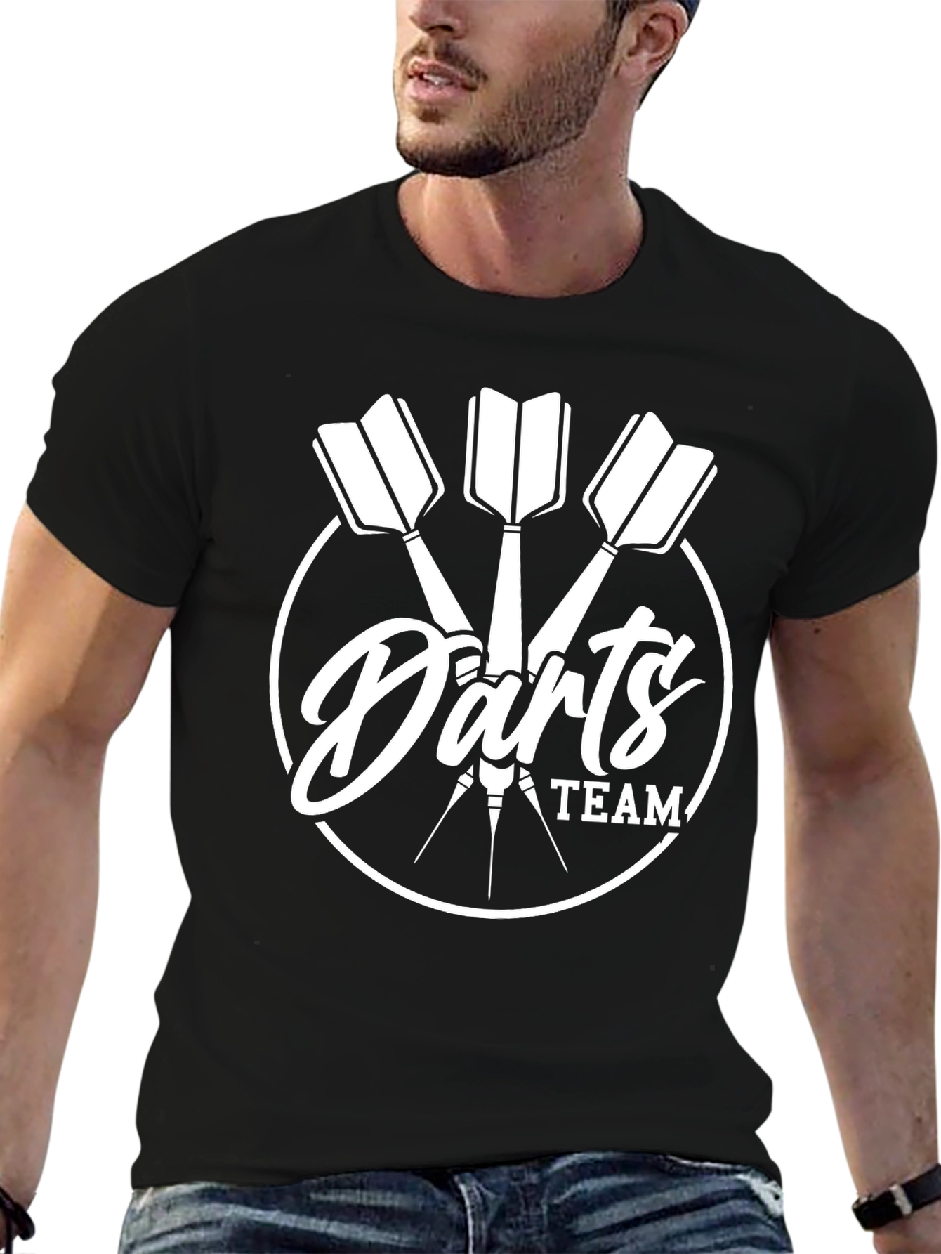 Darts Team Black Graphic T-Shirt