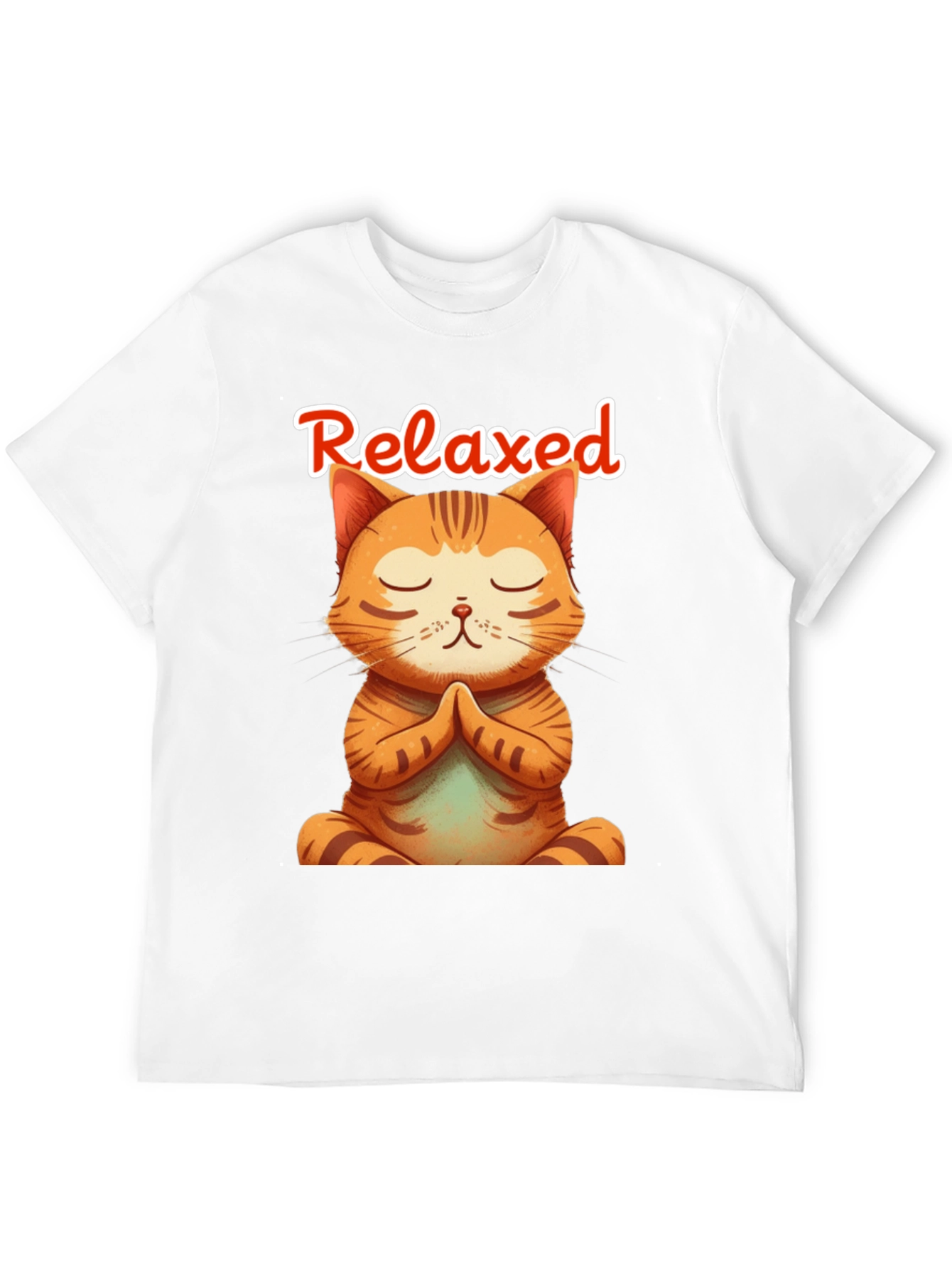 Relaxed Cat Meditation T-Shirt - Yoga Kitten Tee