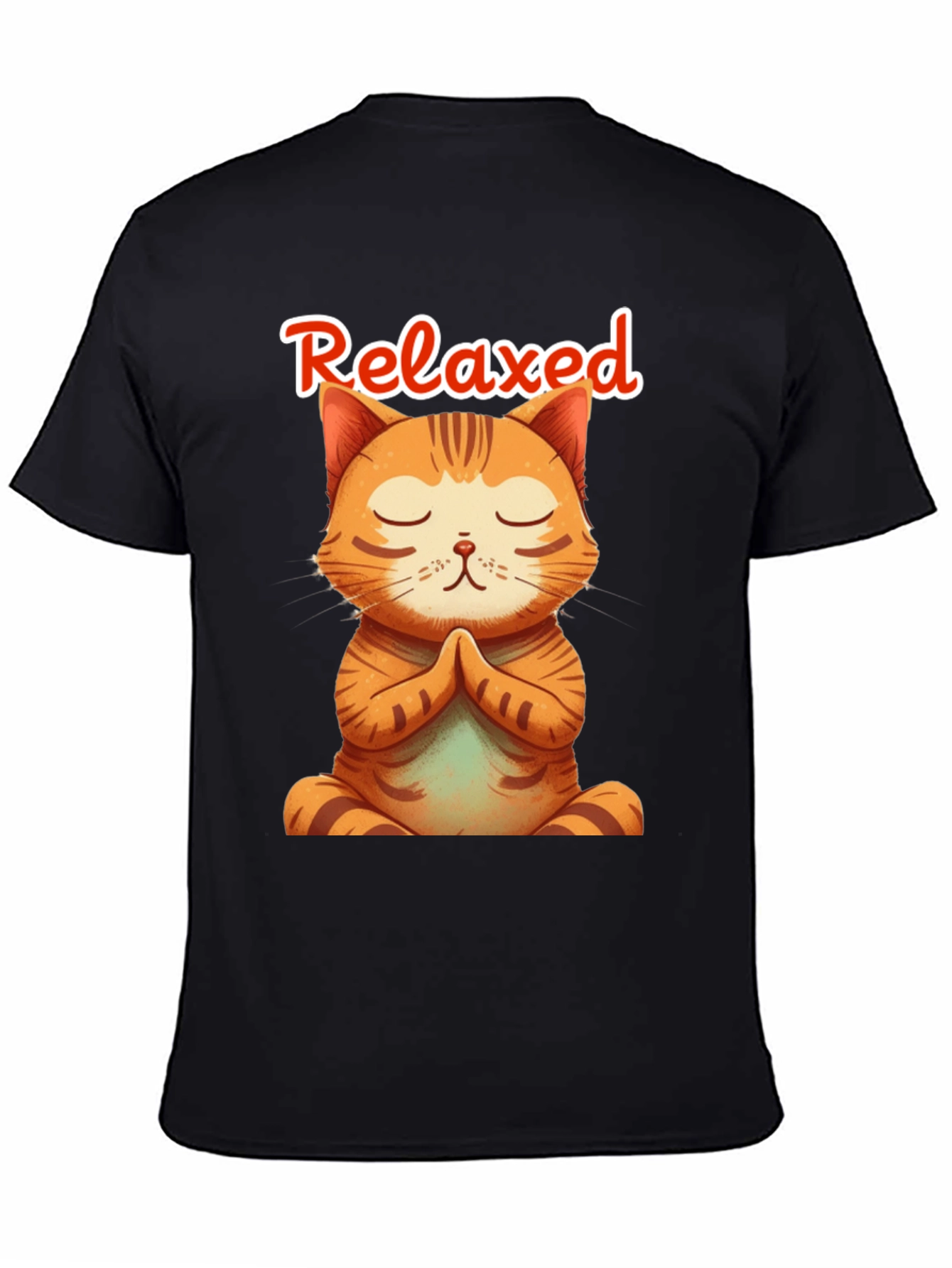Relaxed Cat Meditation T-Shirt - Yoga Kitten Tee