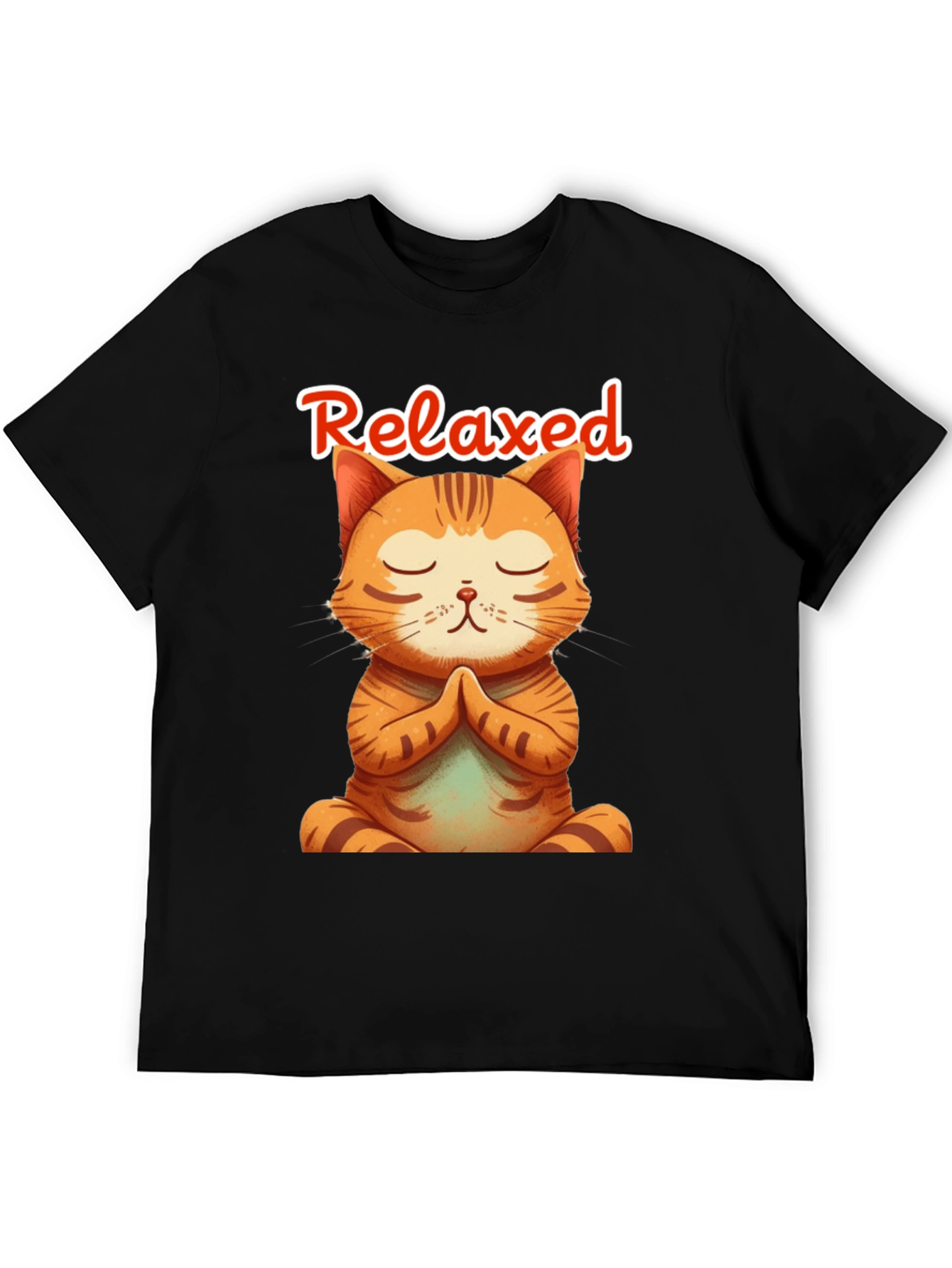 Relaxed Cat Meditation T-Shirt - Yoga Kitten Tee