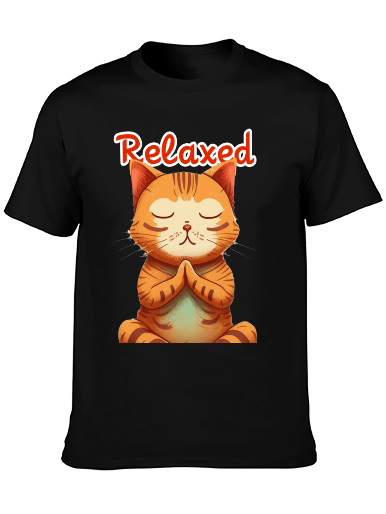 Relaxed Cat Meditation T-Shirt - Yoga Kitten Tee